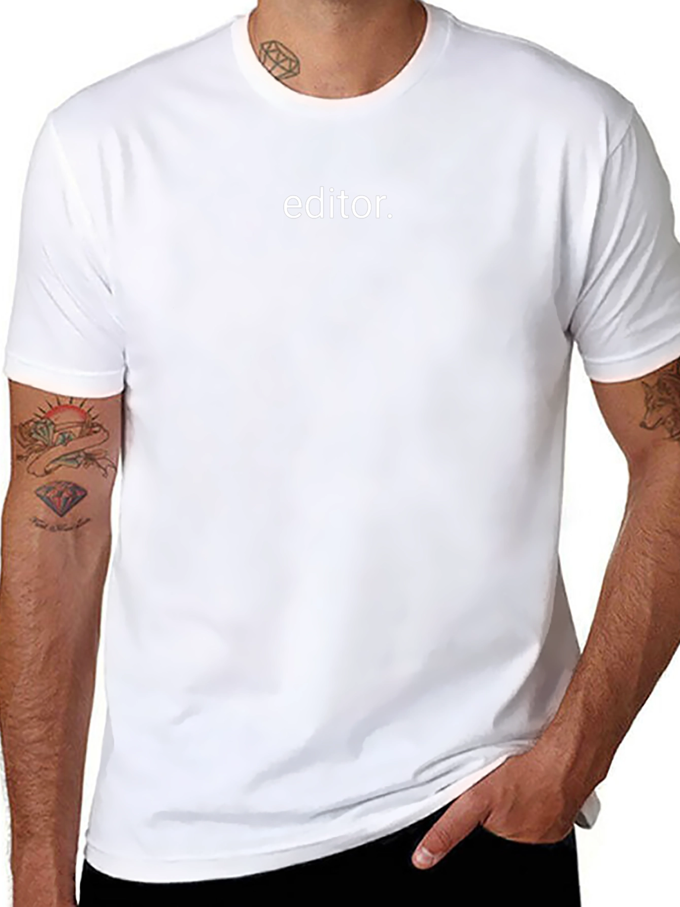 Editor Crew Neck T-Shirt - Black