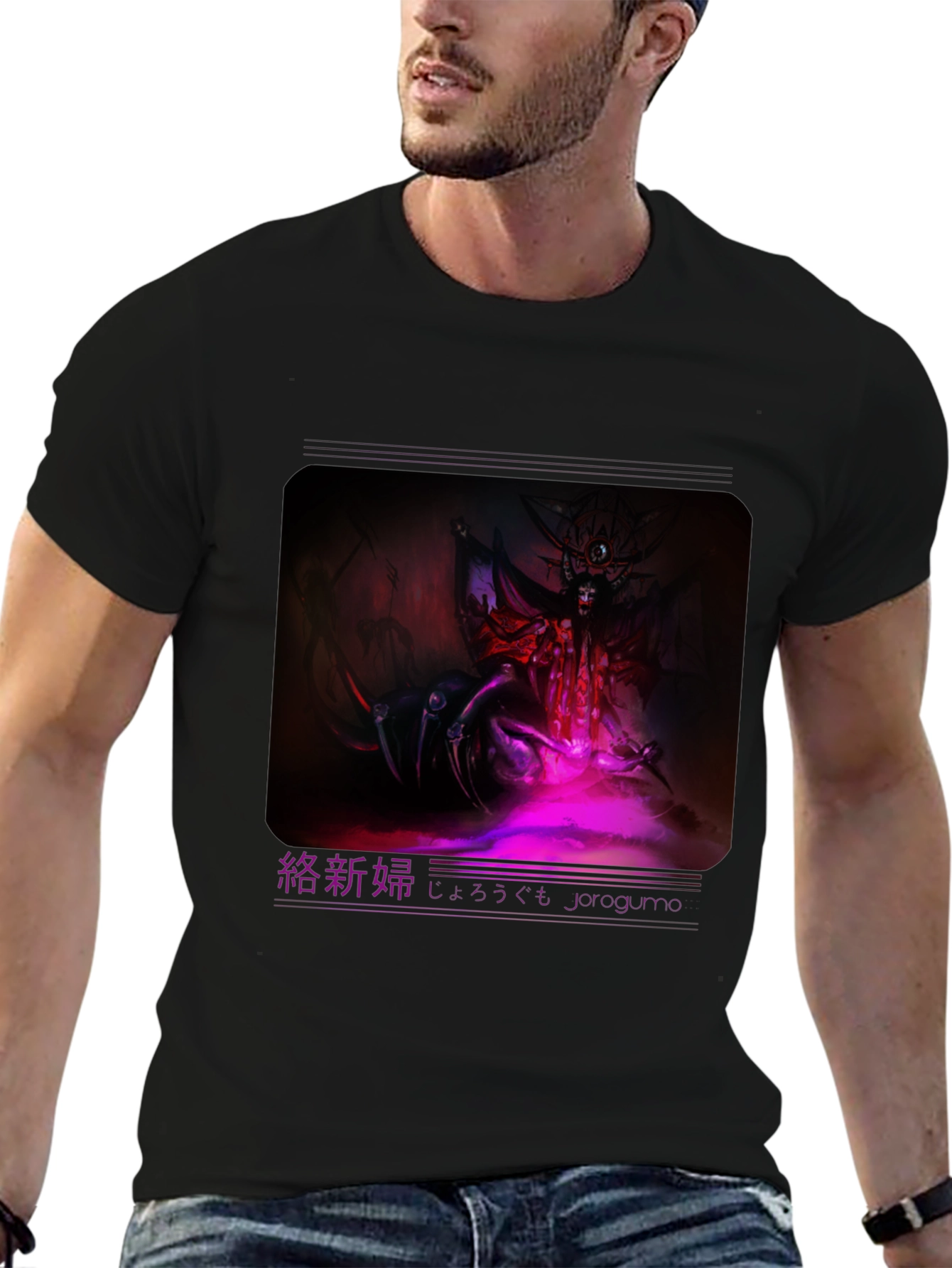 Jorogumo Graphic Tee - Dark Fantasy Style