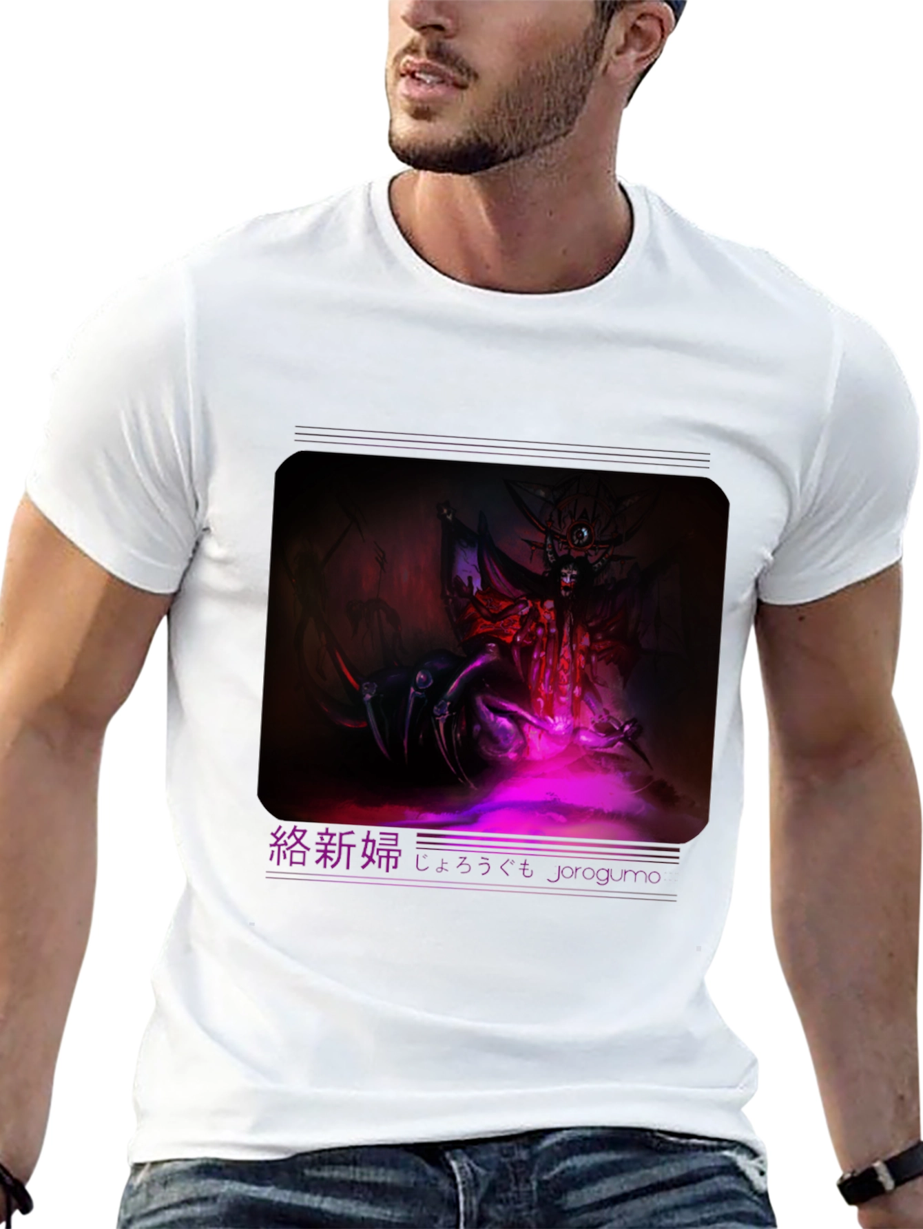 Jorogumo Graphic Tee - Dark Fantasy Style