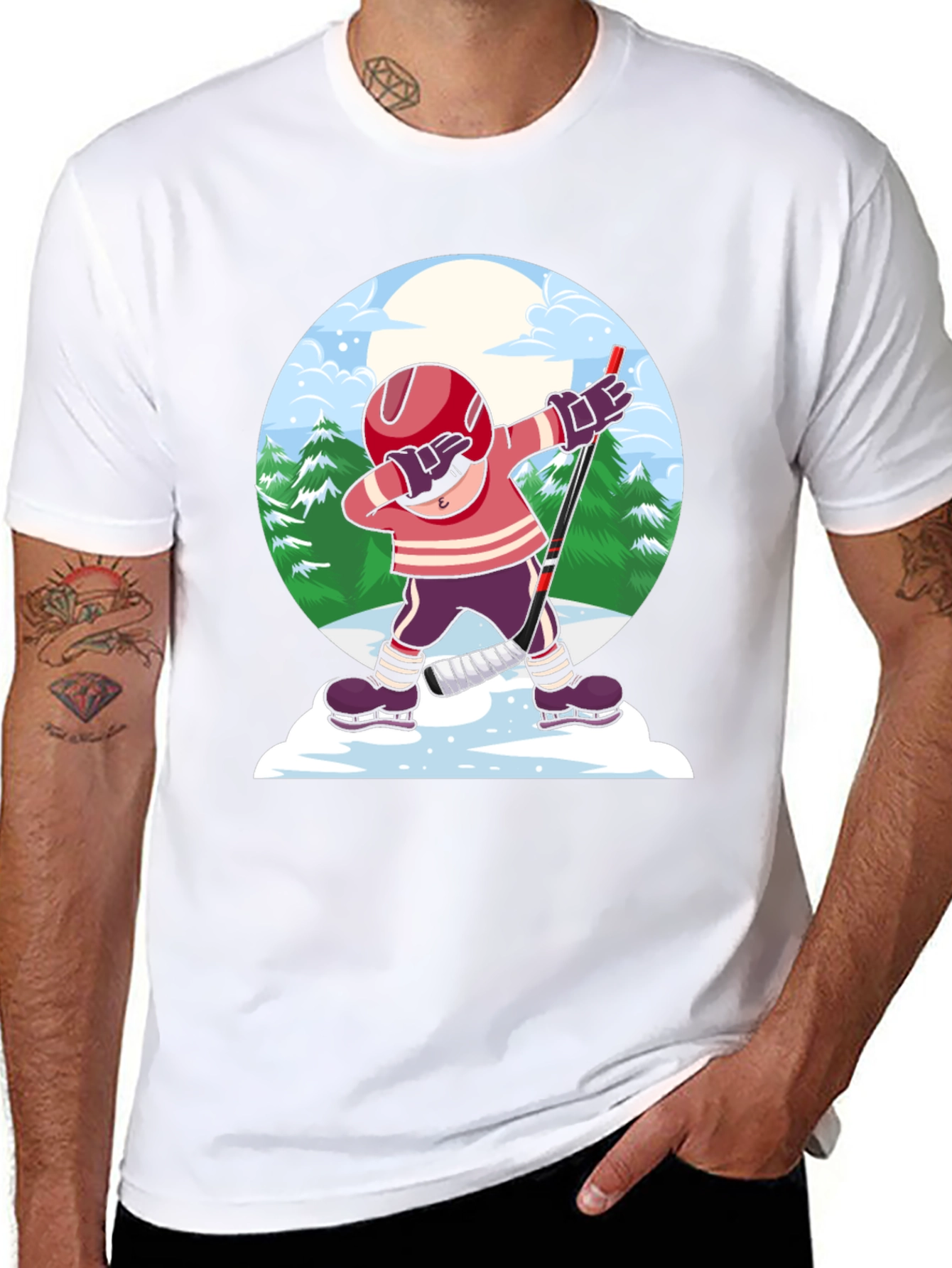Dabbing Hockey Player T-Shirt