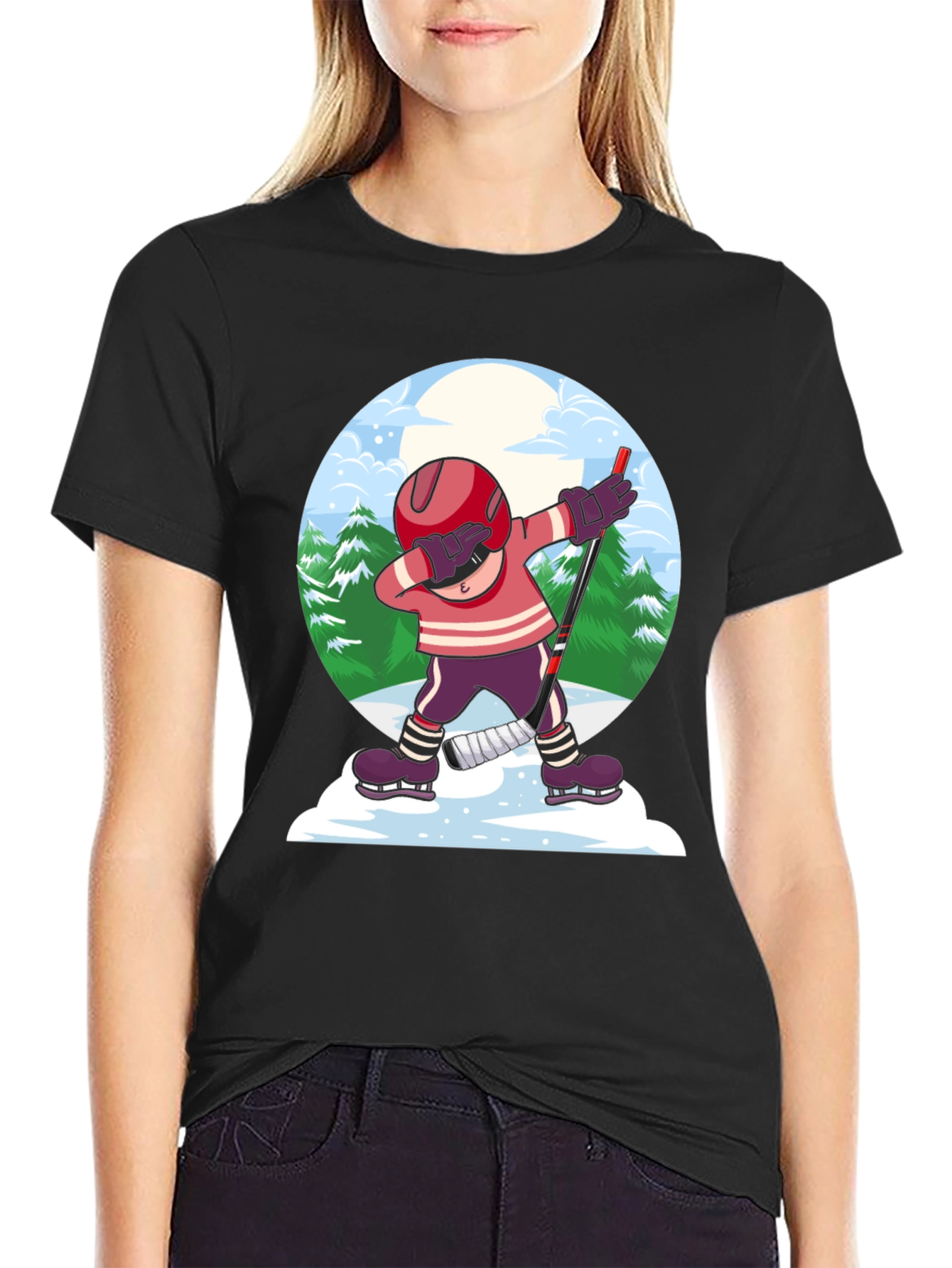 Dabbing Hockey Player T-Shirt