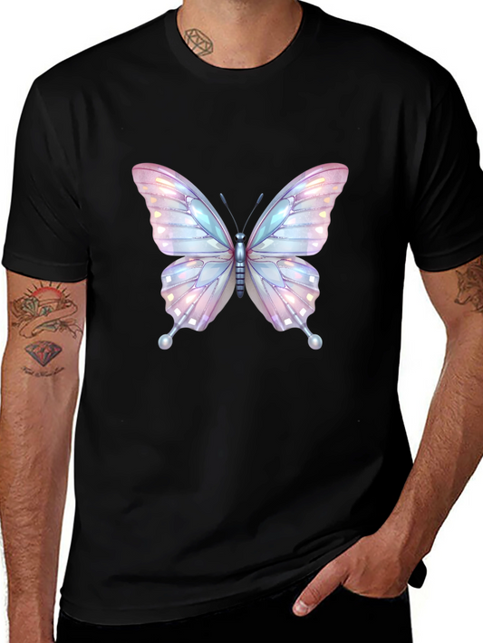 Butterfly Graphic Tee - Stylish Black Cotton T-Shirt