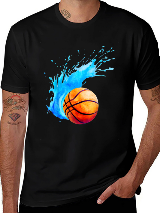 Basketball Splash Graphic Tee - Black