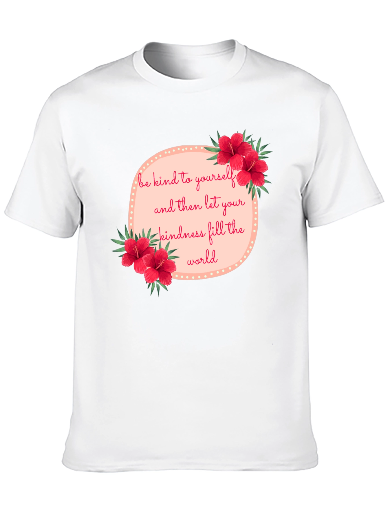 Kindness Floral Graphic Tee - Black