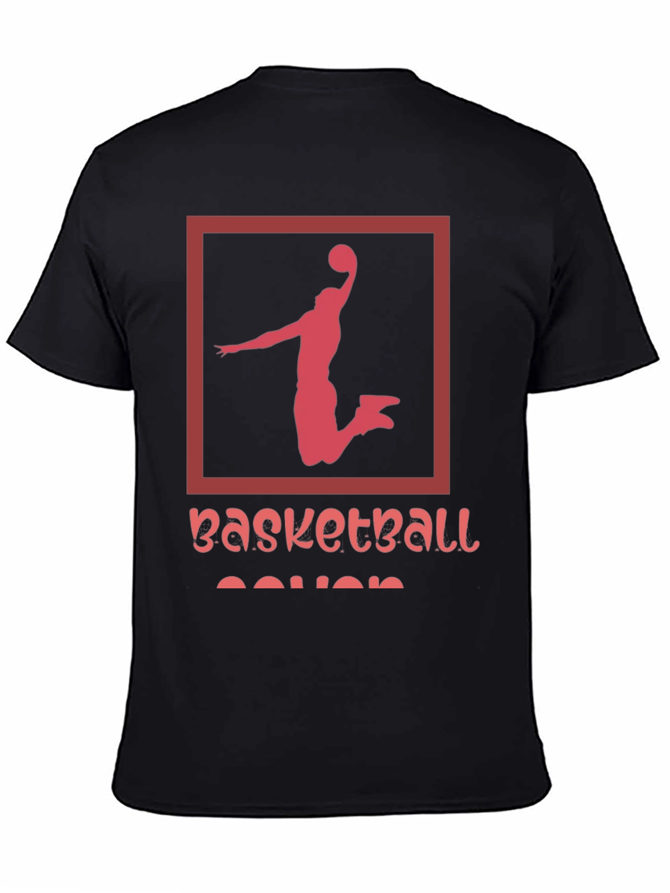 Basketball Player Graphic Tee - Black Cotton T-Shirt