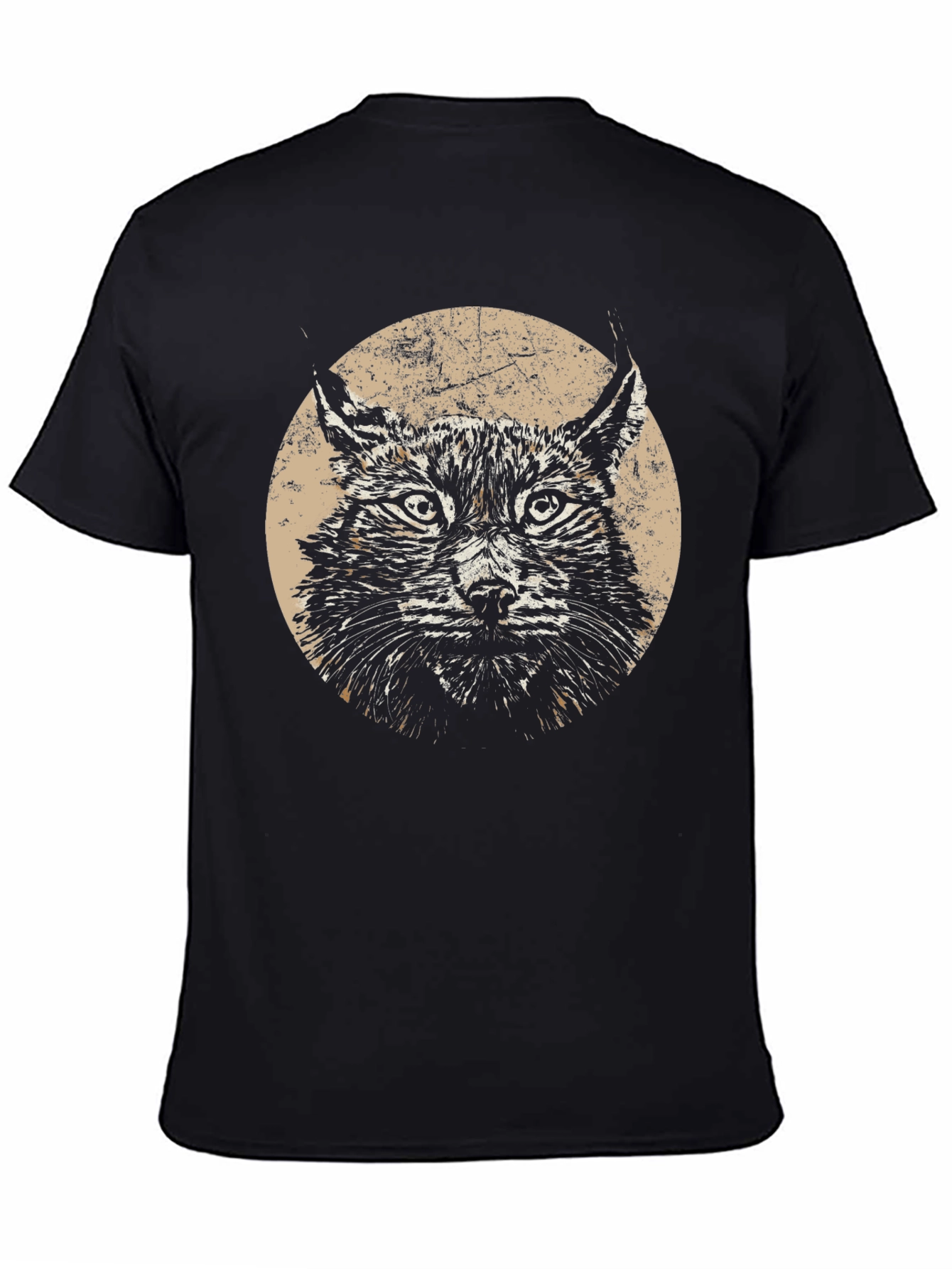 Lynx Graphic Print Black T-Shirt