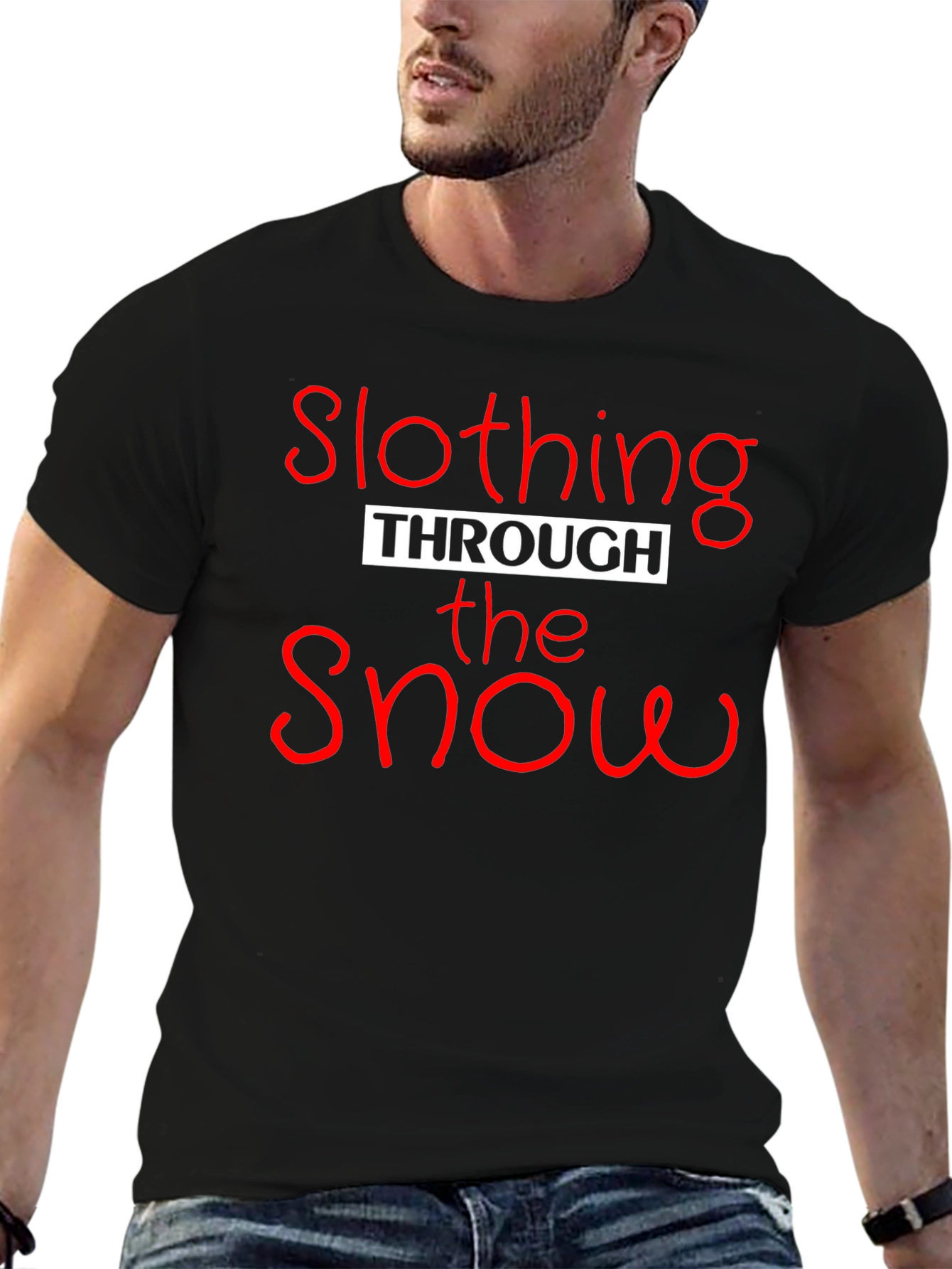 Slothing Through the Snow Graphic T-Shirt