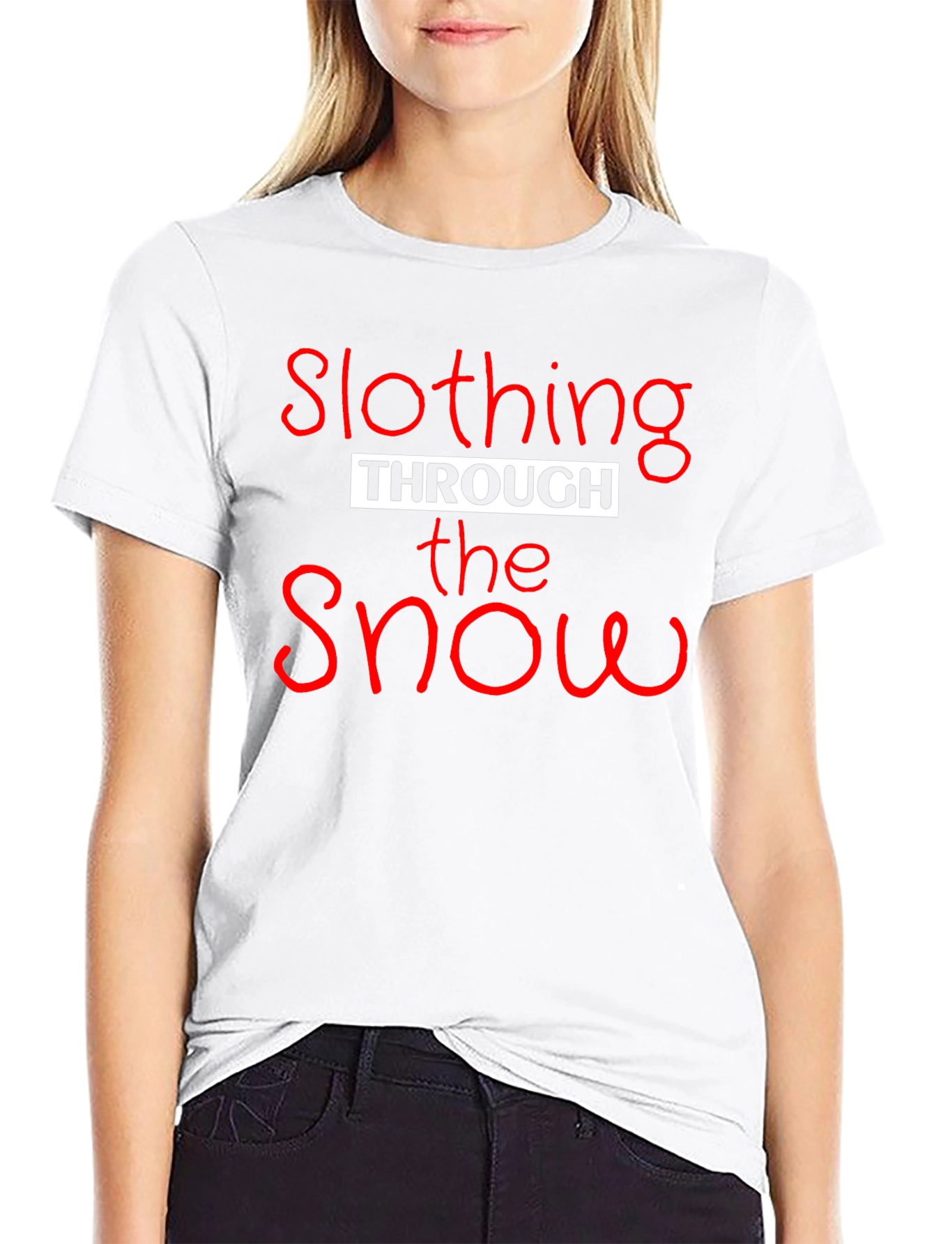 Slothing Through the Snow Graphic T-Shirt