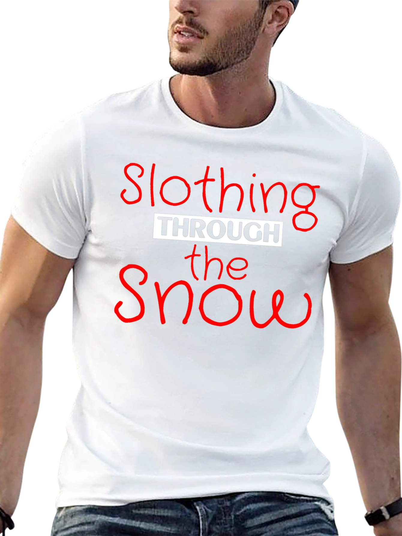 Slothing Through the Snow Graphic T-Shirt
