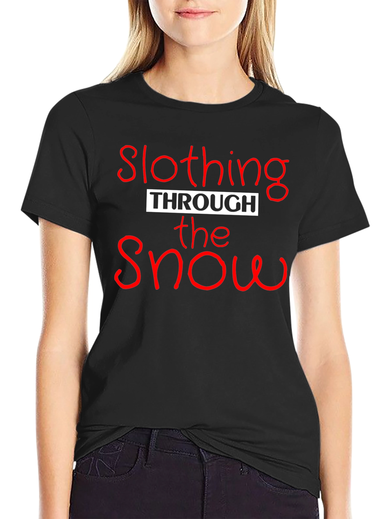 Slothing Through the Snow Graphic T-Shirt