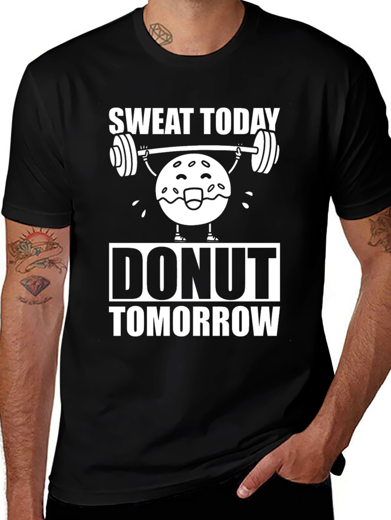 Sweat Today Donut Tomorrow Graphic Tee