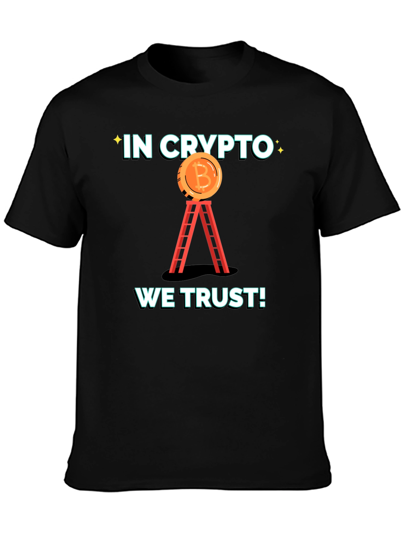 In Crypto We Trust T-Shirt - Bitcoin Ladder Design