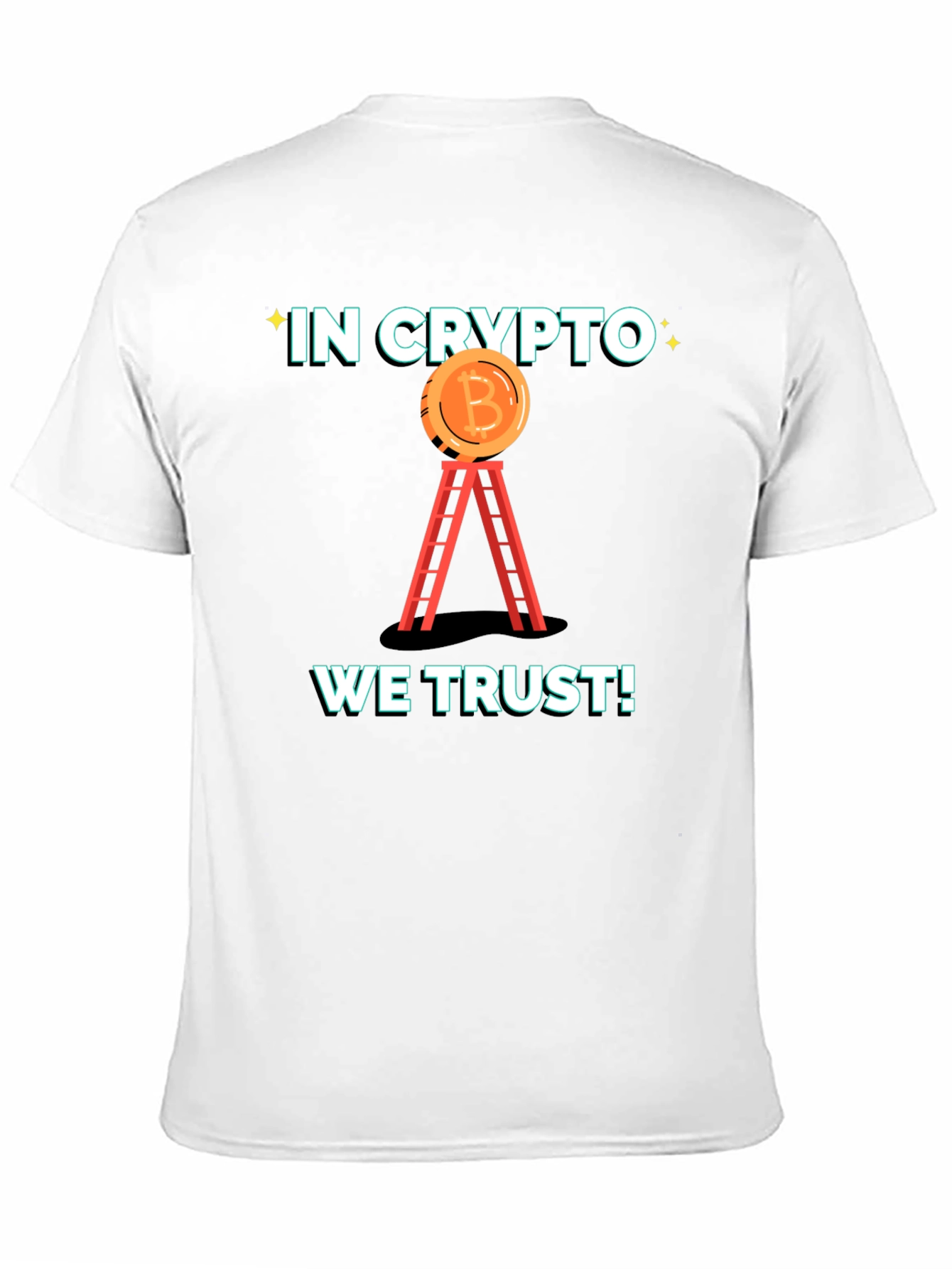 In Crypto We Trust T-Shirt - Bitcoin Ladder Design