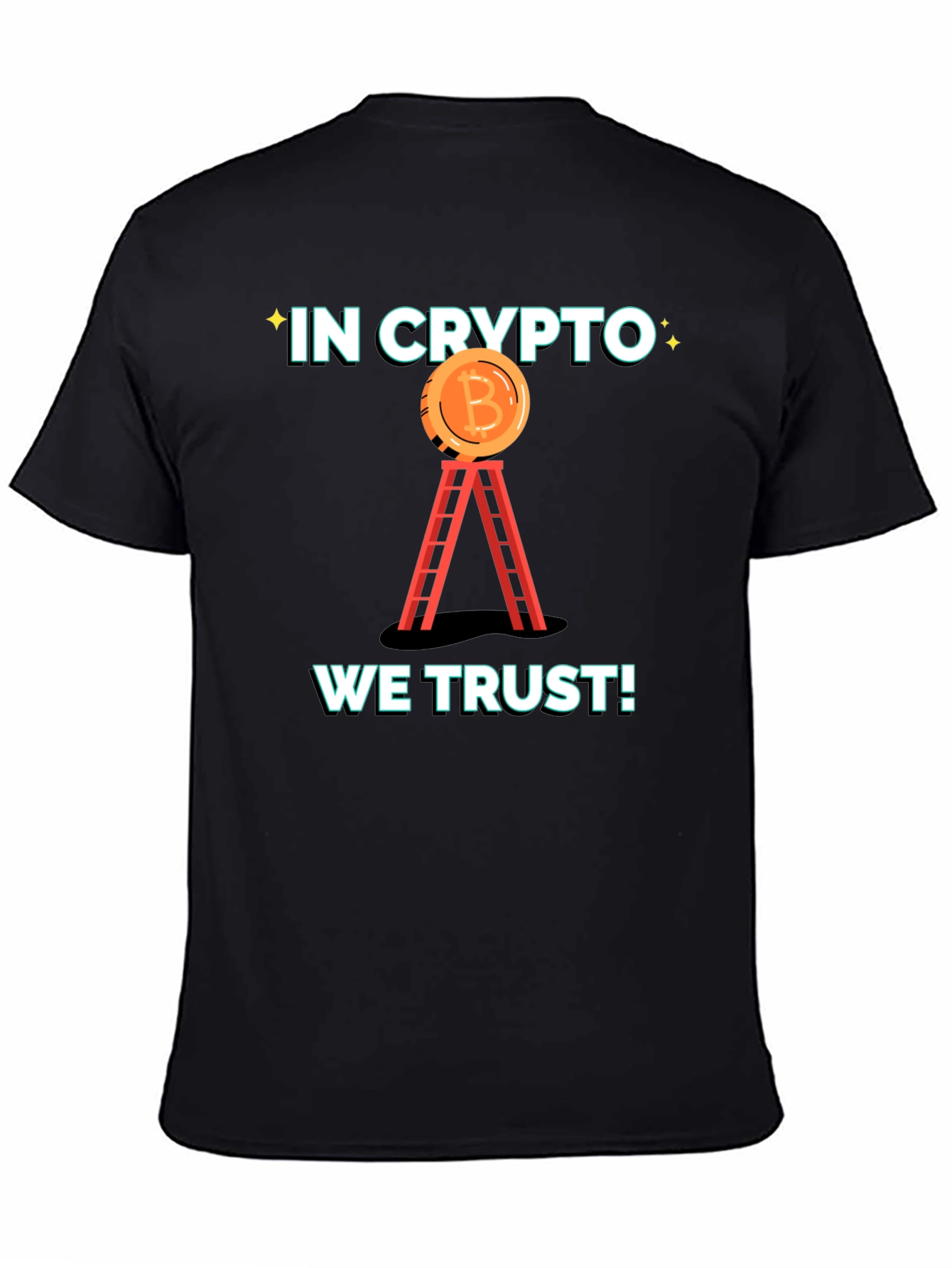 In Crypto We Trust T-Shirt - Bitcoin Ladder Design