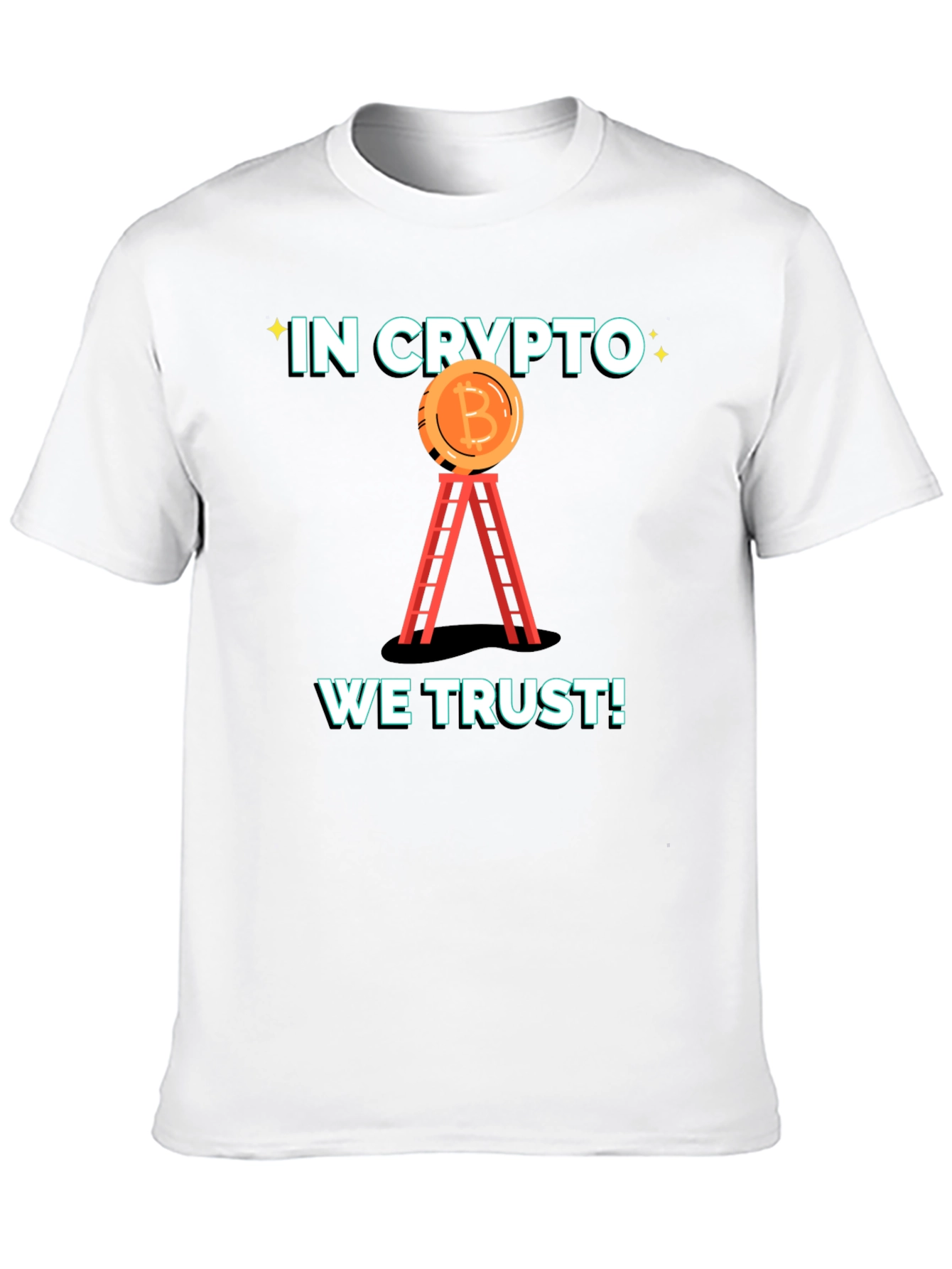 In Crypto We Trust T-Shirt - Bitcoin Ladder Design