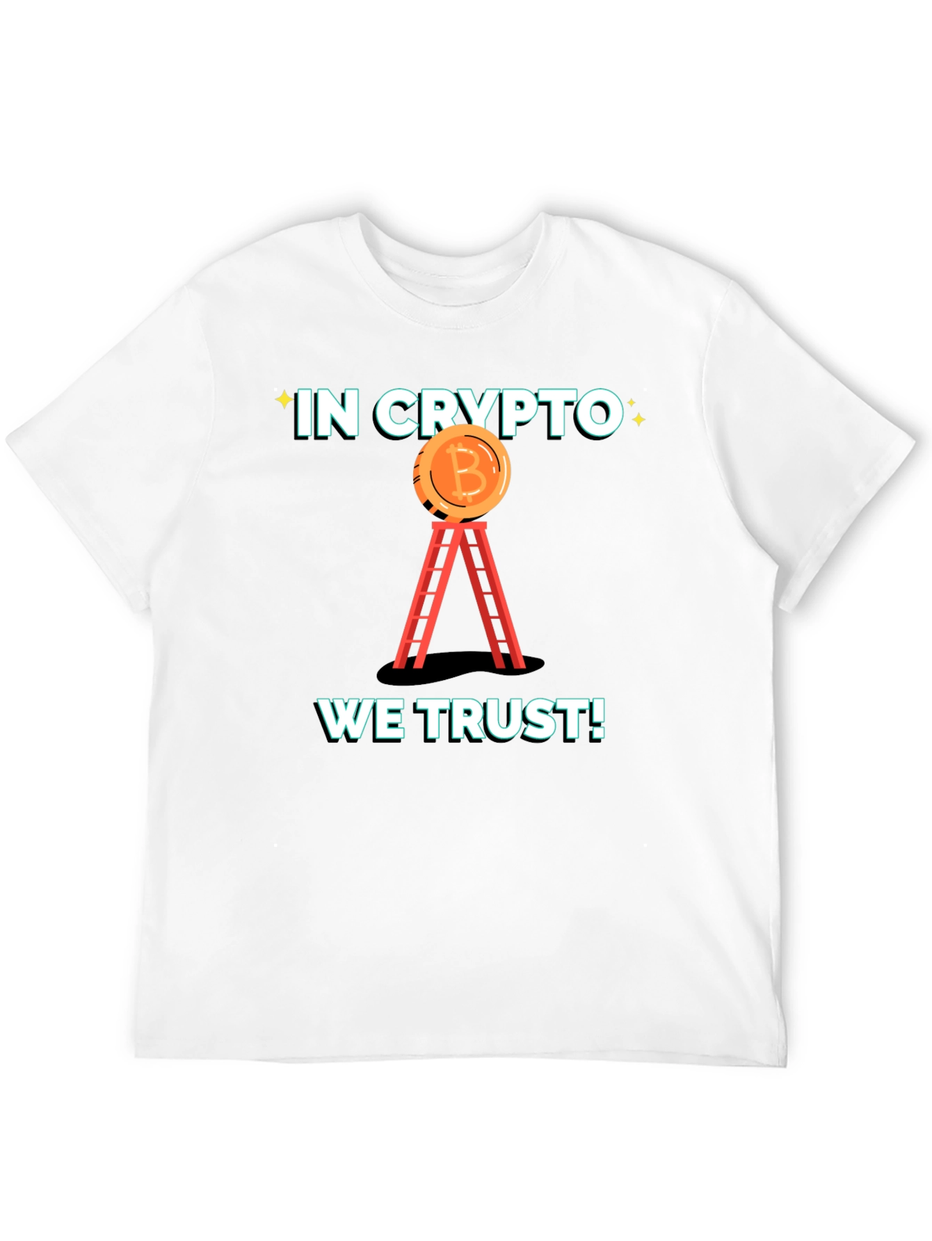 In Crypto We Trust T-Shirt - Bitcoin Ladder Design