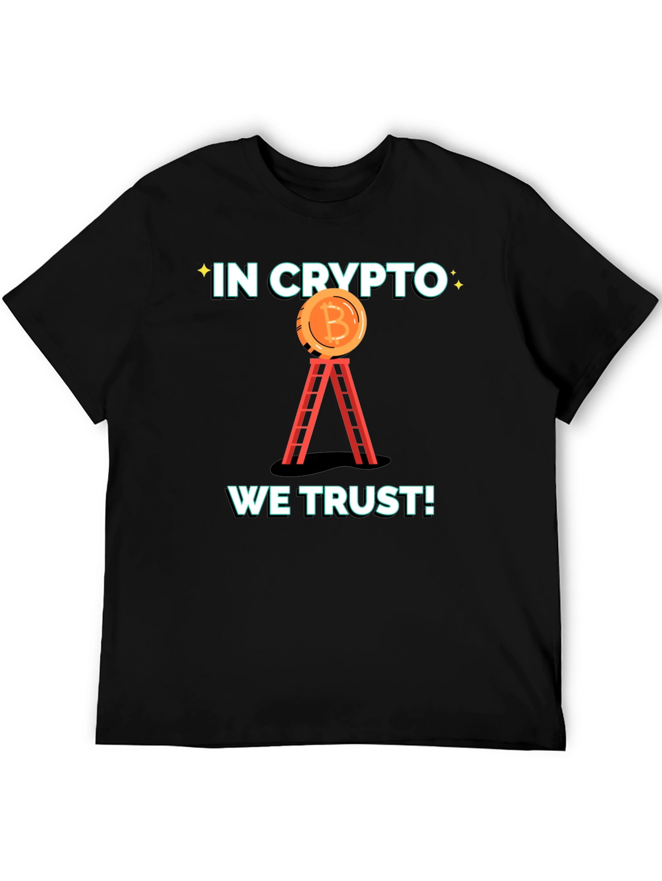 In Crypto We Trust T-Shirt - Bitcoin Ladder Design
