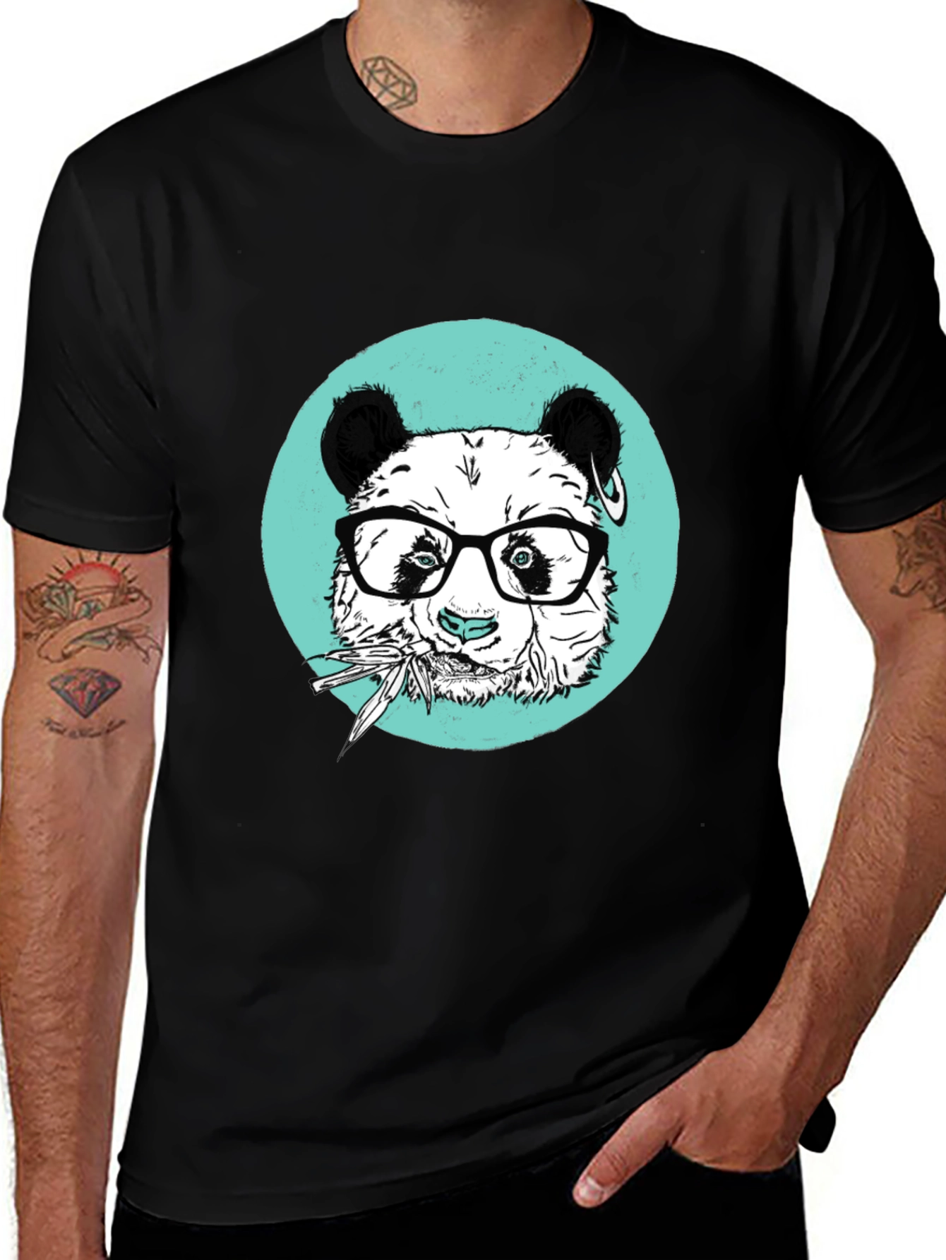 Hipster Panda T-Shirt - Cool Graphic Tee