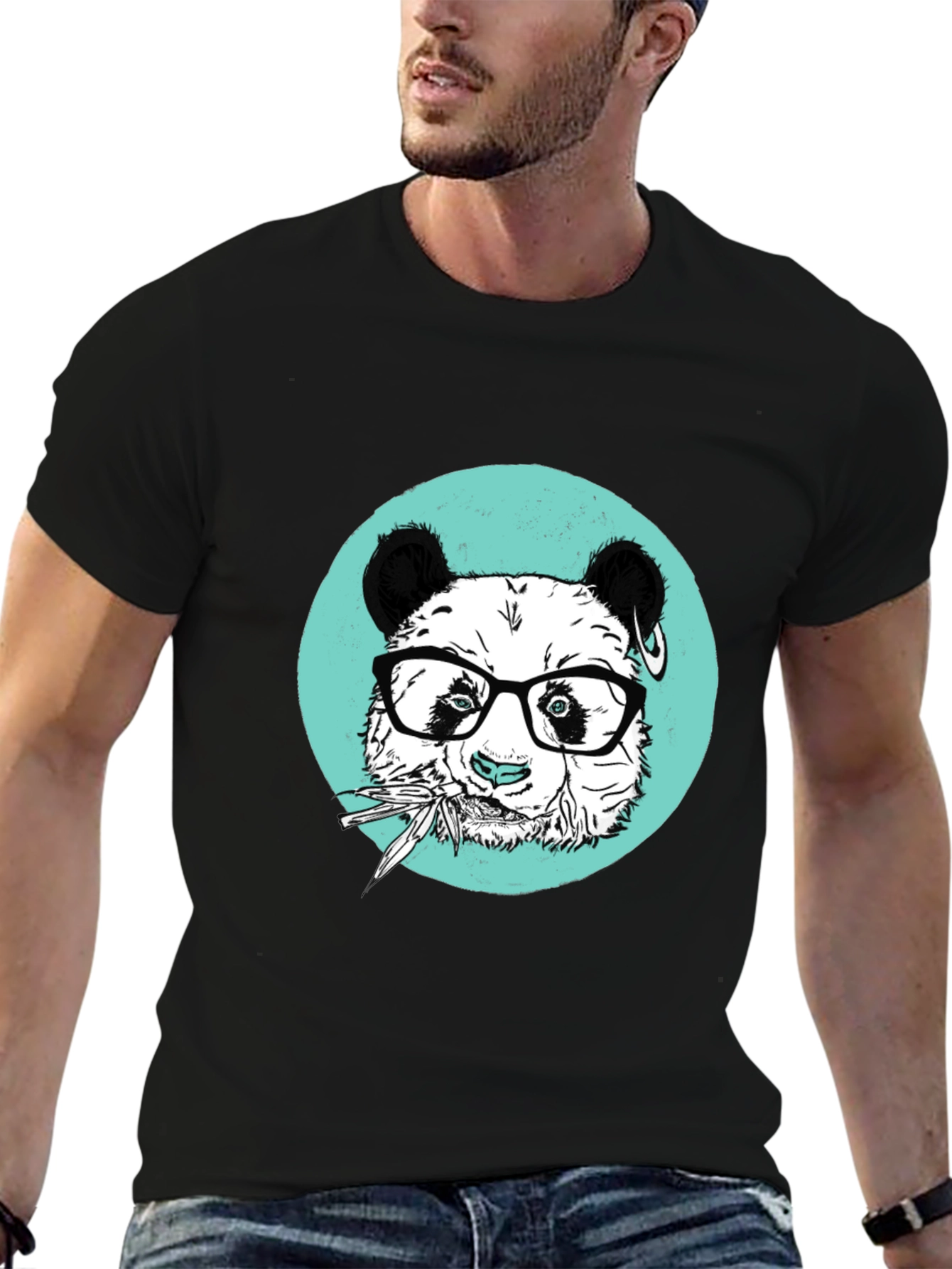 Hipster Panda T-Shirt - Cool Graphic Tee