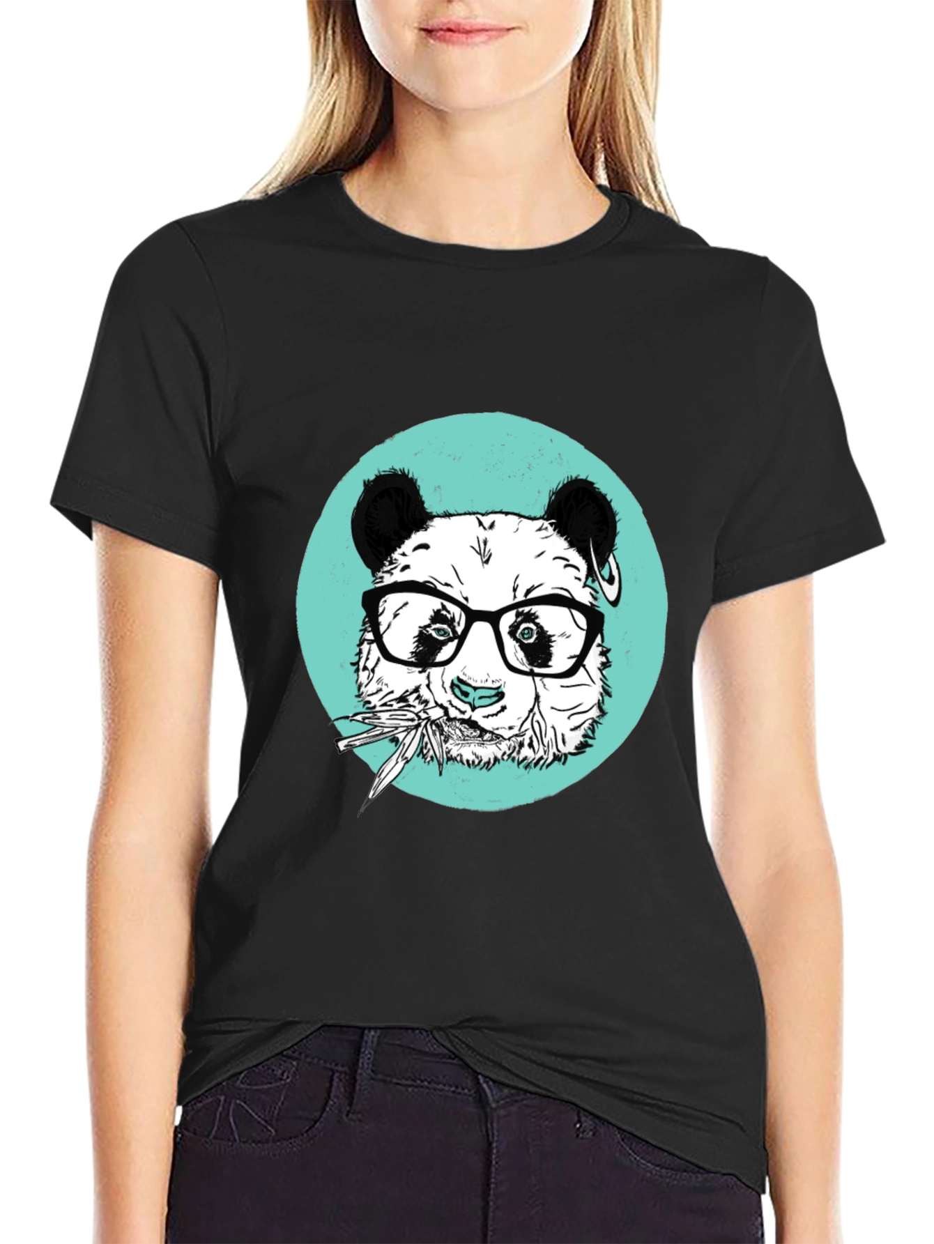 Hipster Panda T-Shirt - Cool Graphic Tee