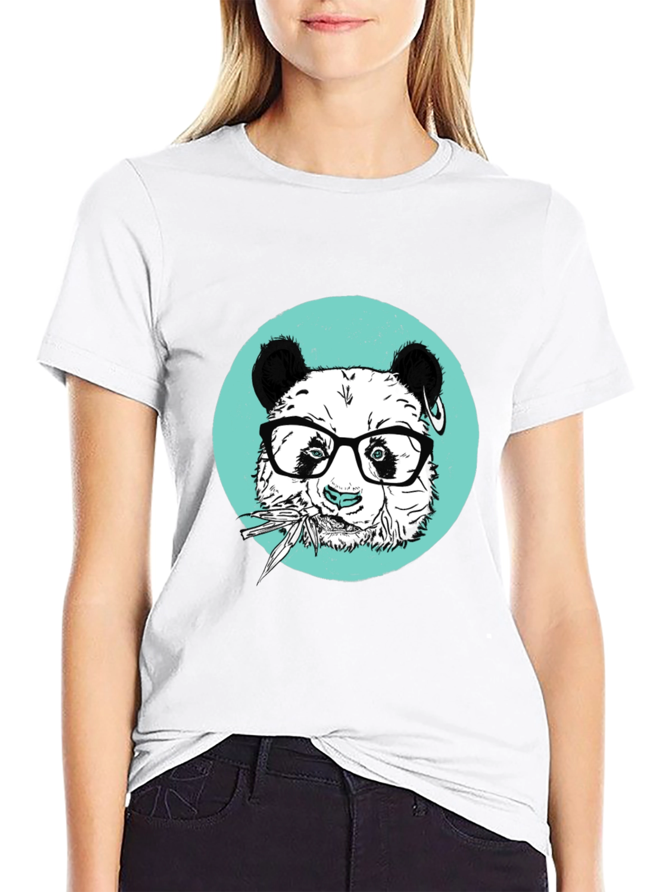 Hipster Panda T-Shirt - Cool Graphic Tee