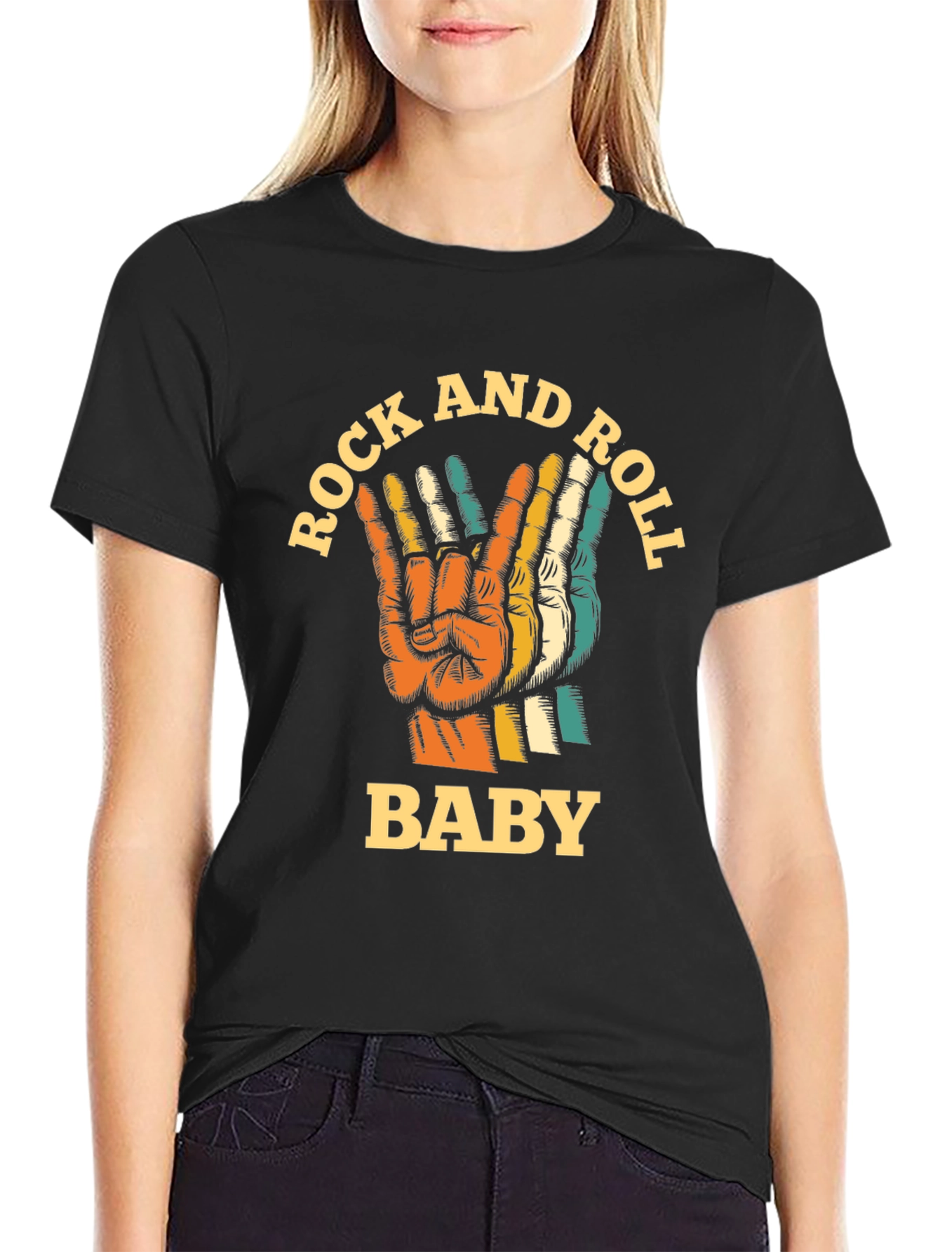 Rock and Roll Baby Retro Graphic Tee