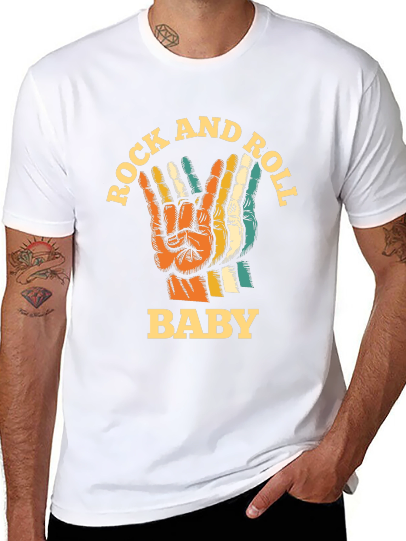 Rock and Roll Baby Retro Graphic Tee