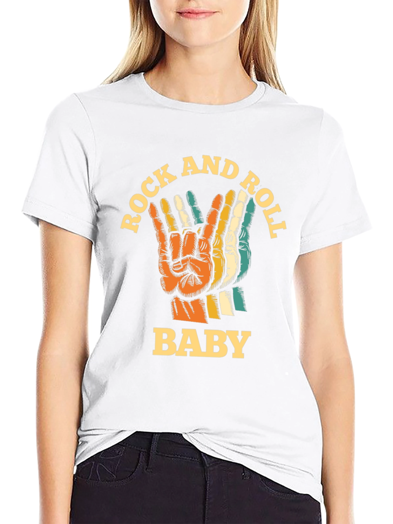 Rock and Roll Baby Retro Graphic Tee