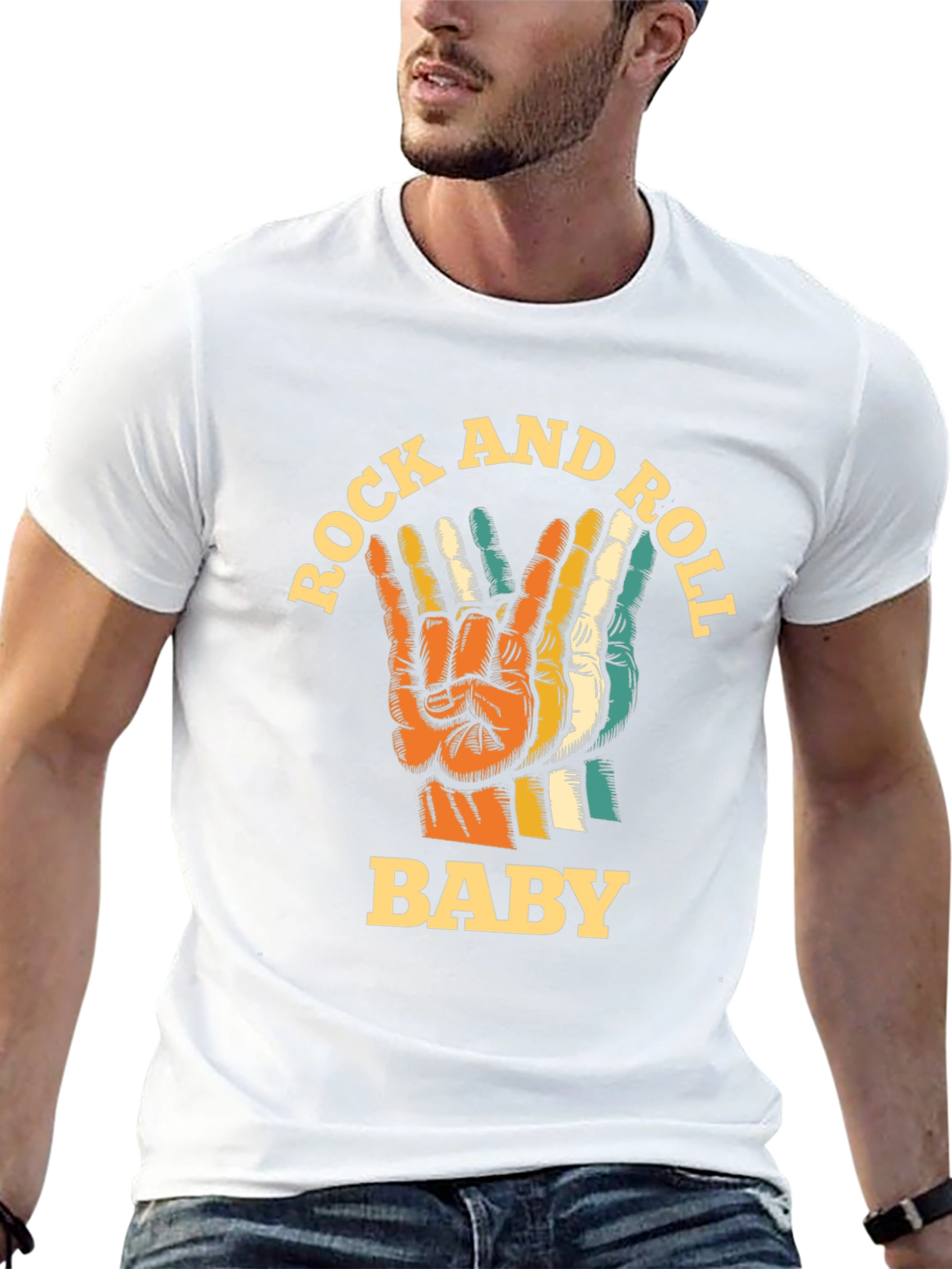 Rock and Roll Baby Retro Graphic Tee