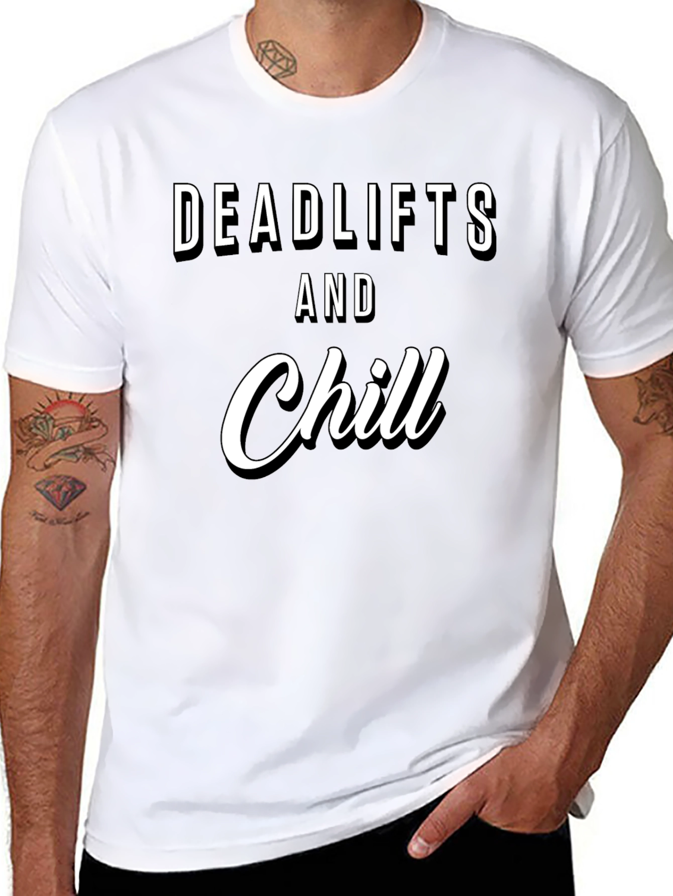 Deadlifts & Chill Black Graphic Tee