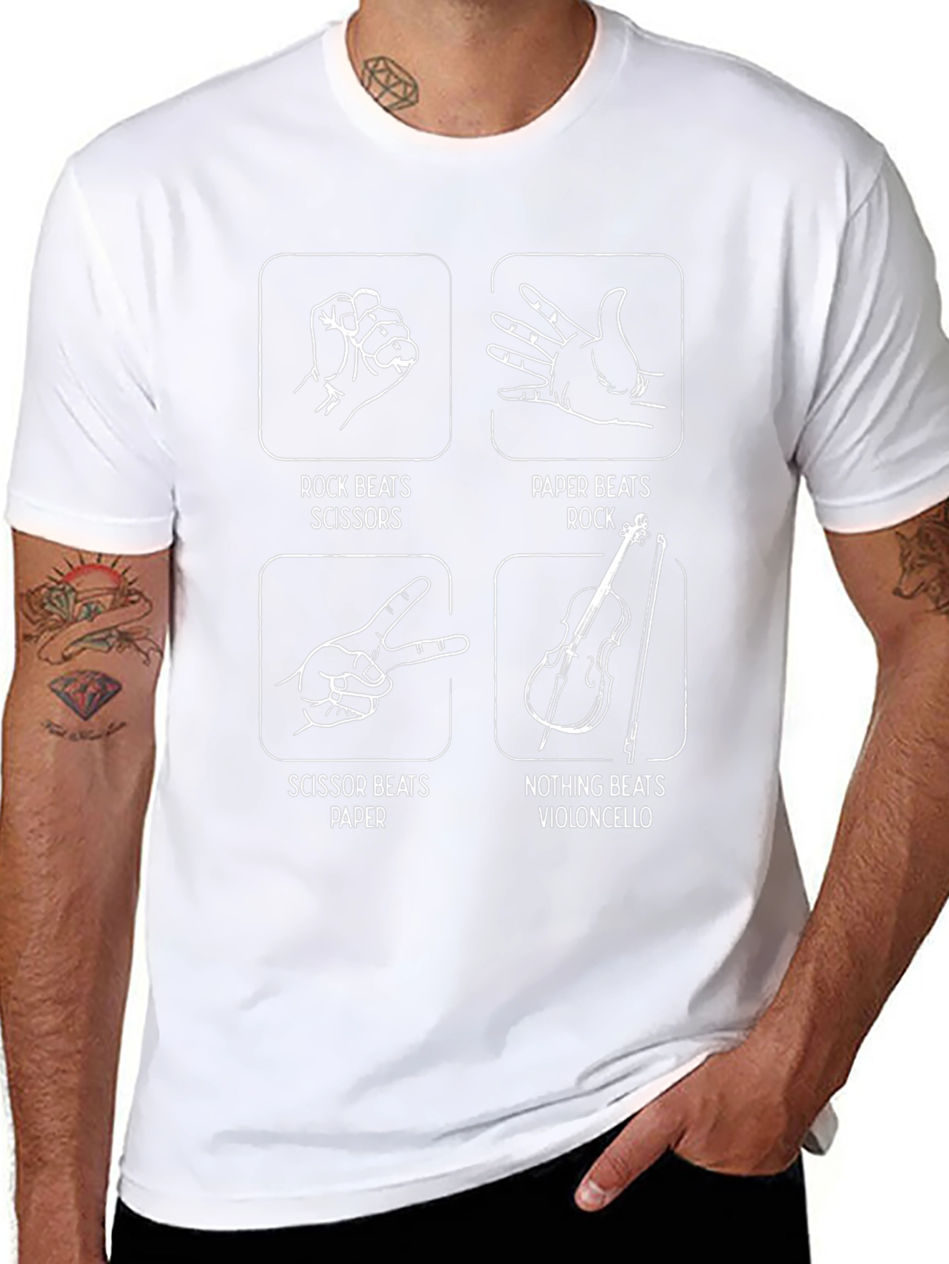 Rock Paper Scissors Violoncello T-Shirt