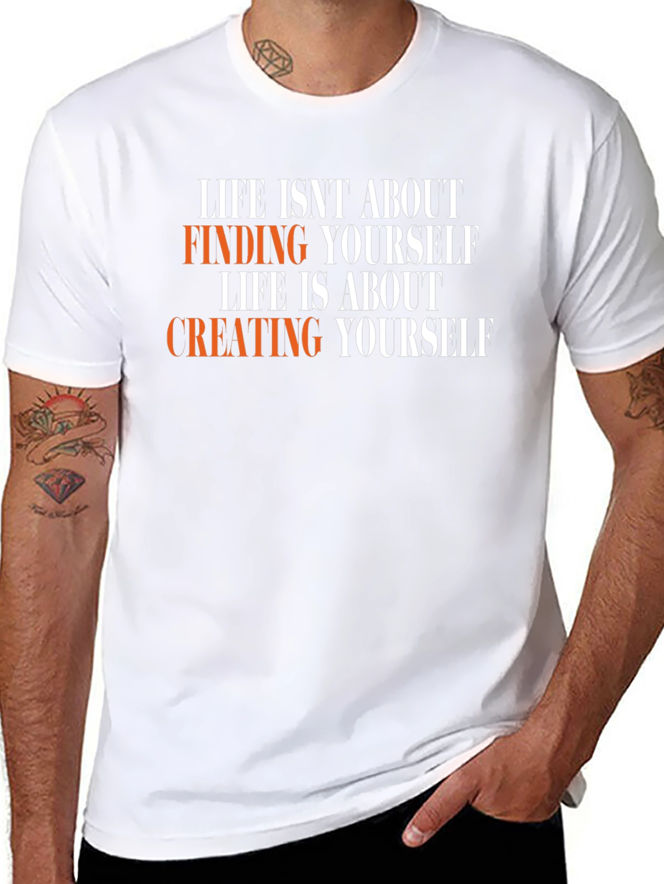 Inspirational Life Quote Black T-Shirt