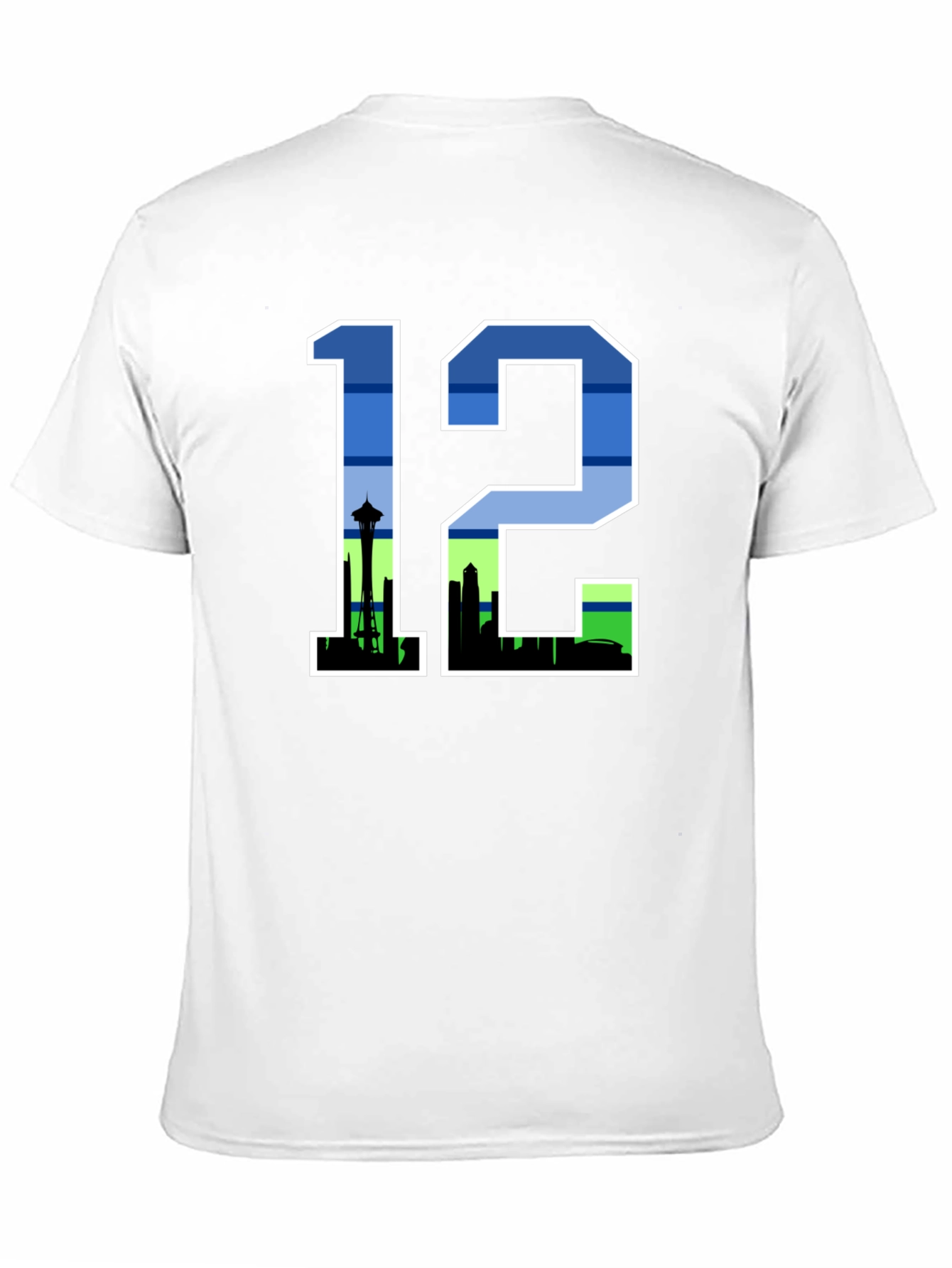 Seattle 12th Man Skyline Graphic Tee - Black