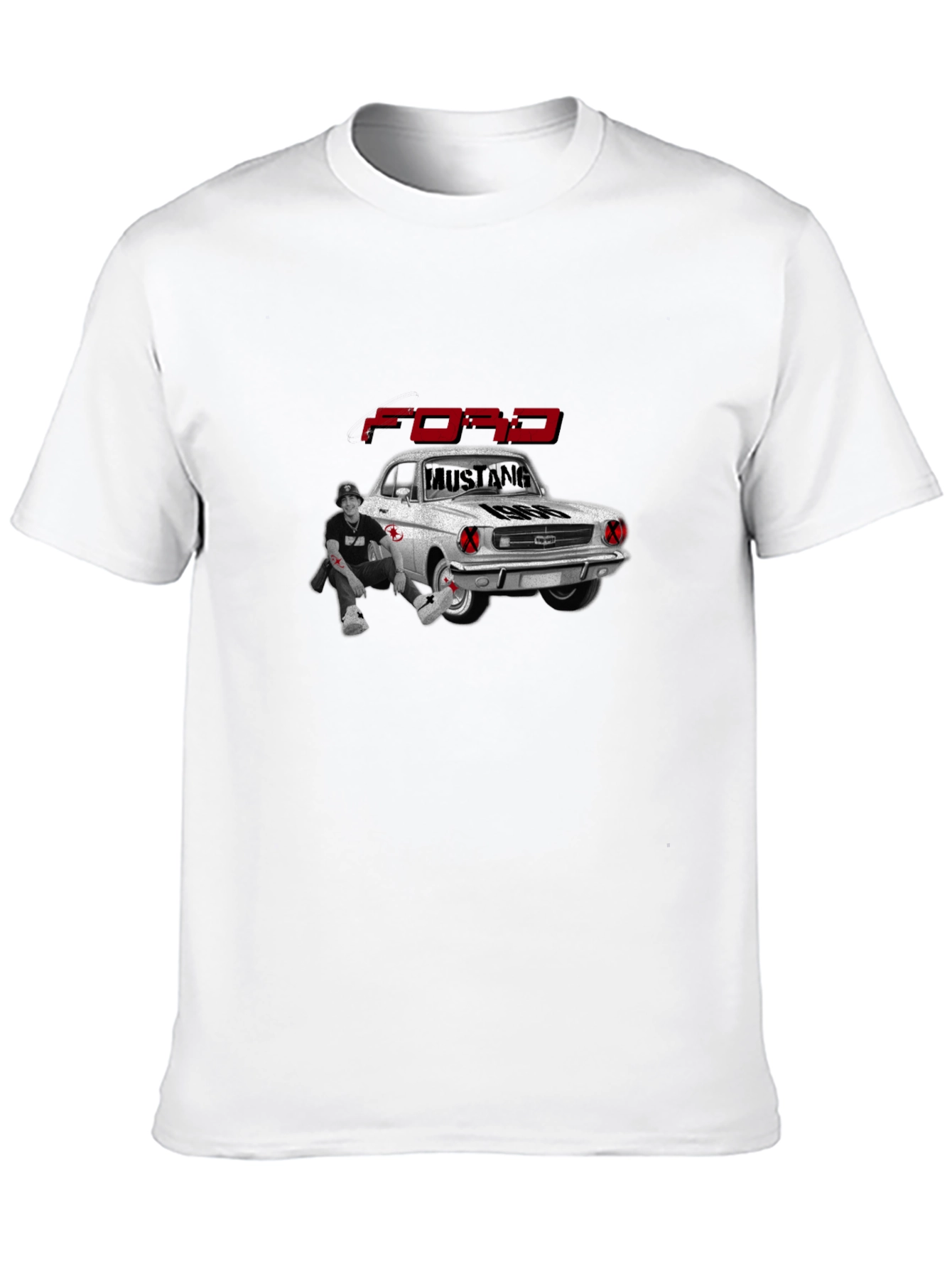 Ford Mustang 1966 Black Graphic Tee