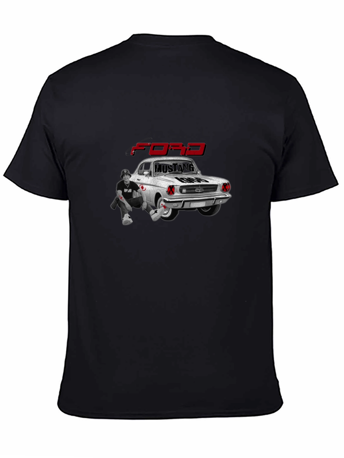 Ford Mustang 1966 Black Graphic Tee
