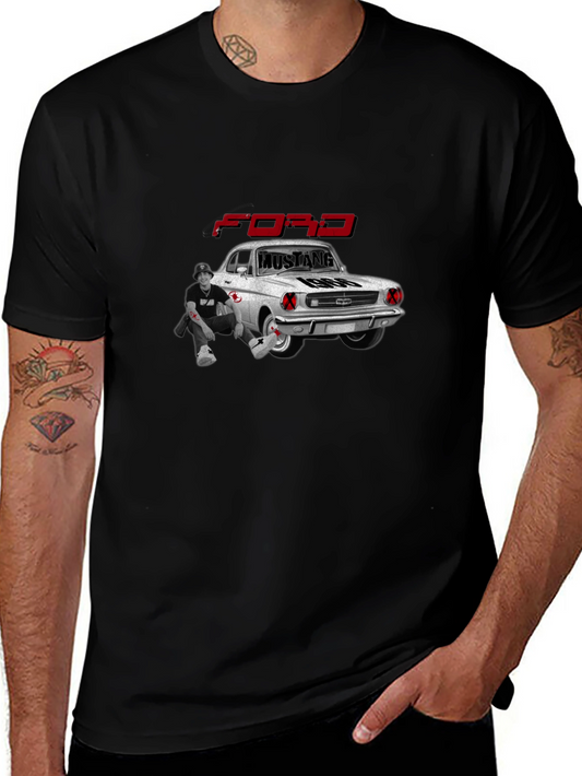 Ford Mustang 1966 Black Graphic Tee