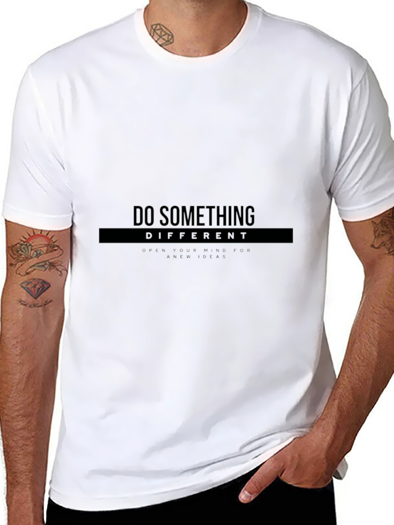 Do Something Different Graphic Tee - Black