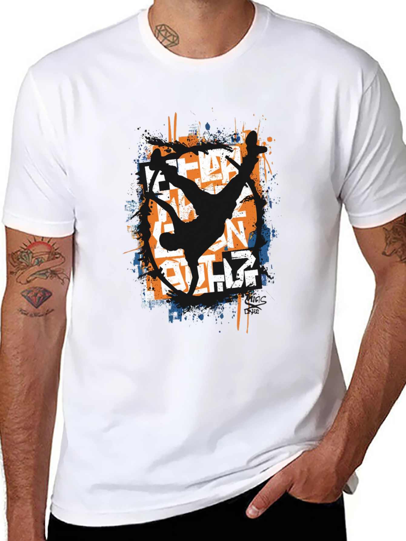 Urban Dance Graphic Tee - Breakdancing Style