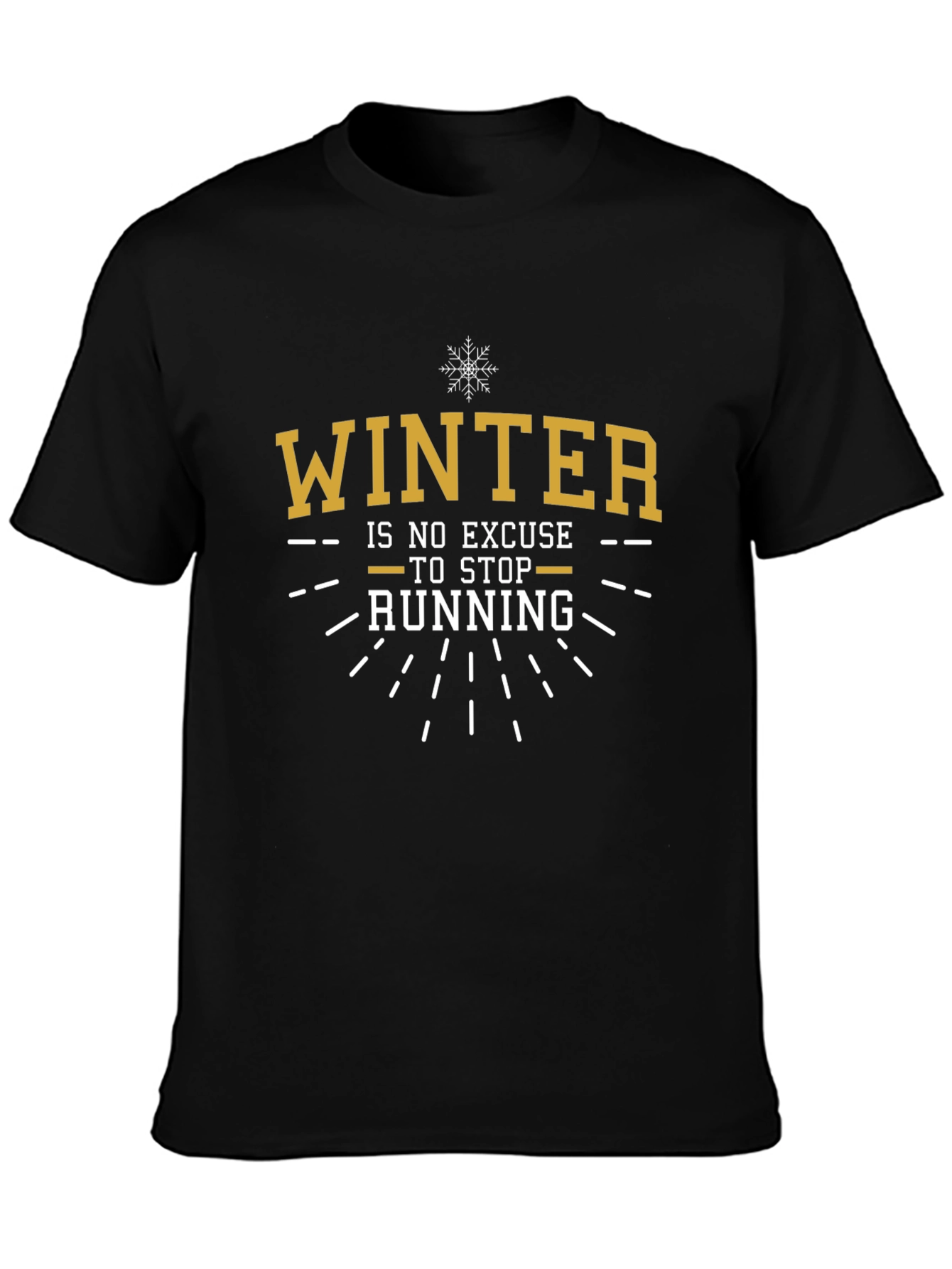 Winter Running Graphic Tee - Mens Black T-Shirt