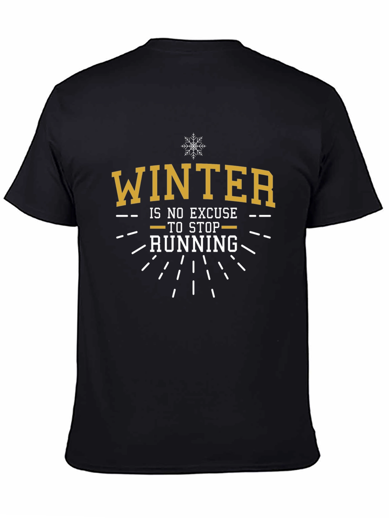 Winter Running Graphic Tee - Mens Black T-Shirt