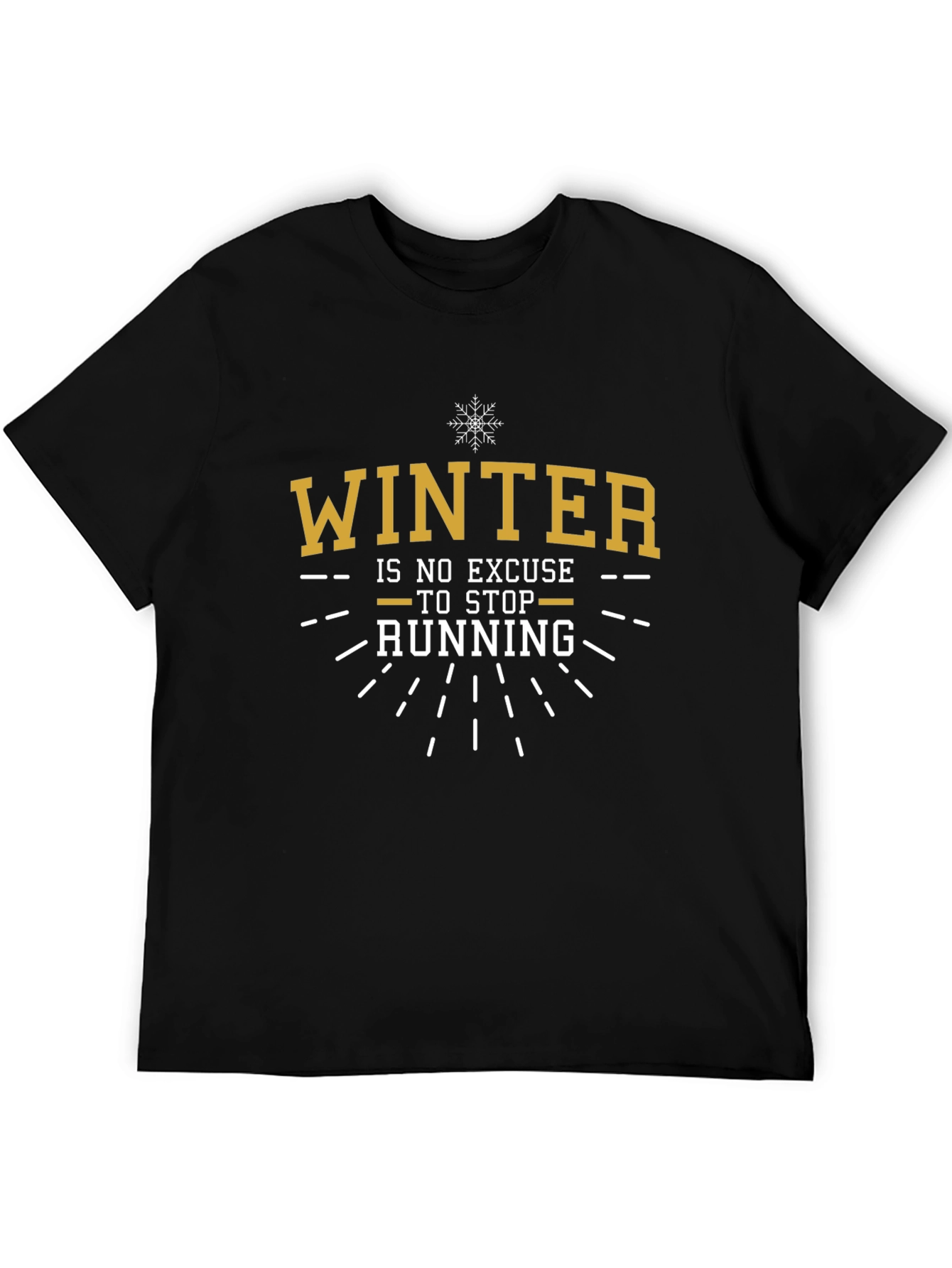 Winter Running Graphic Tee - Mens Black T-Shirt