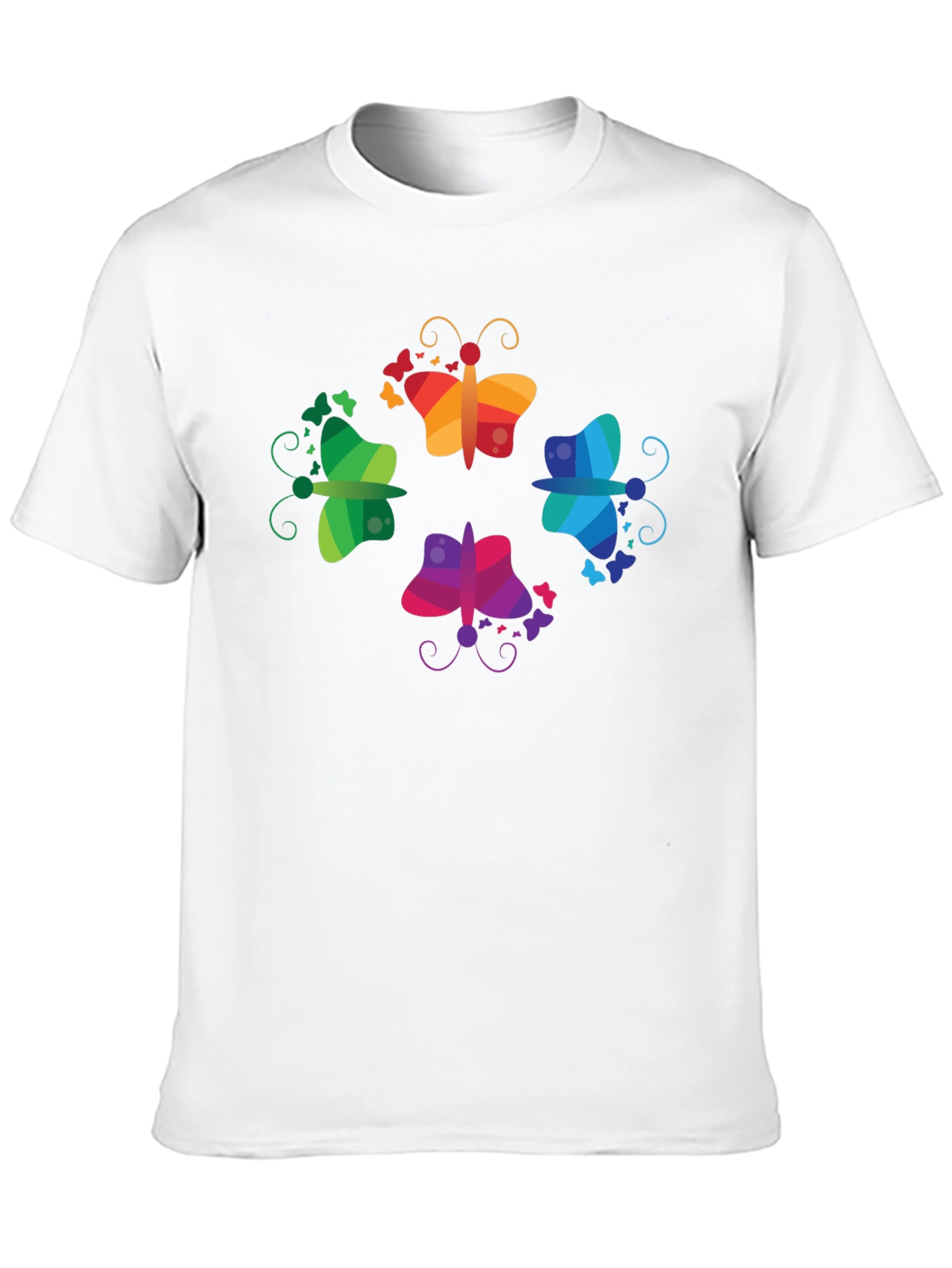 Rainbow Butterfly Graphic Tee - Fun & Vibrant
