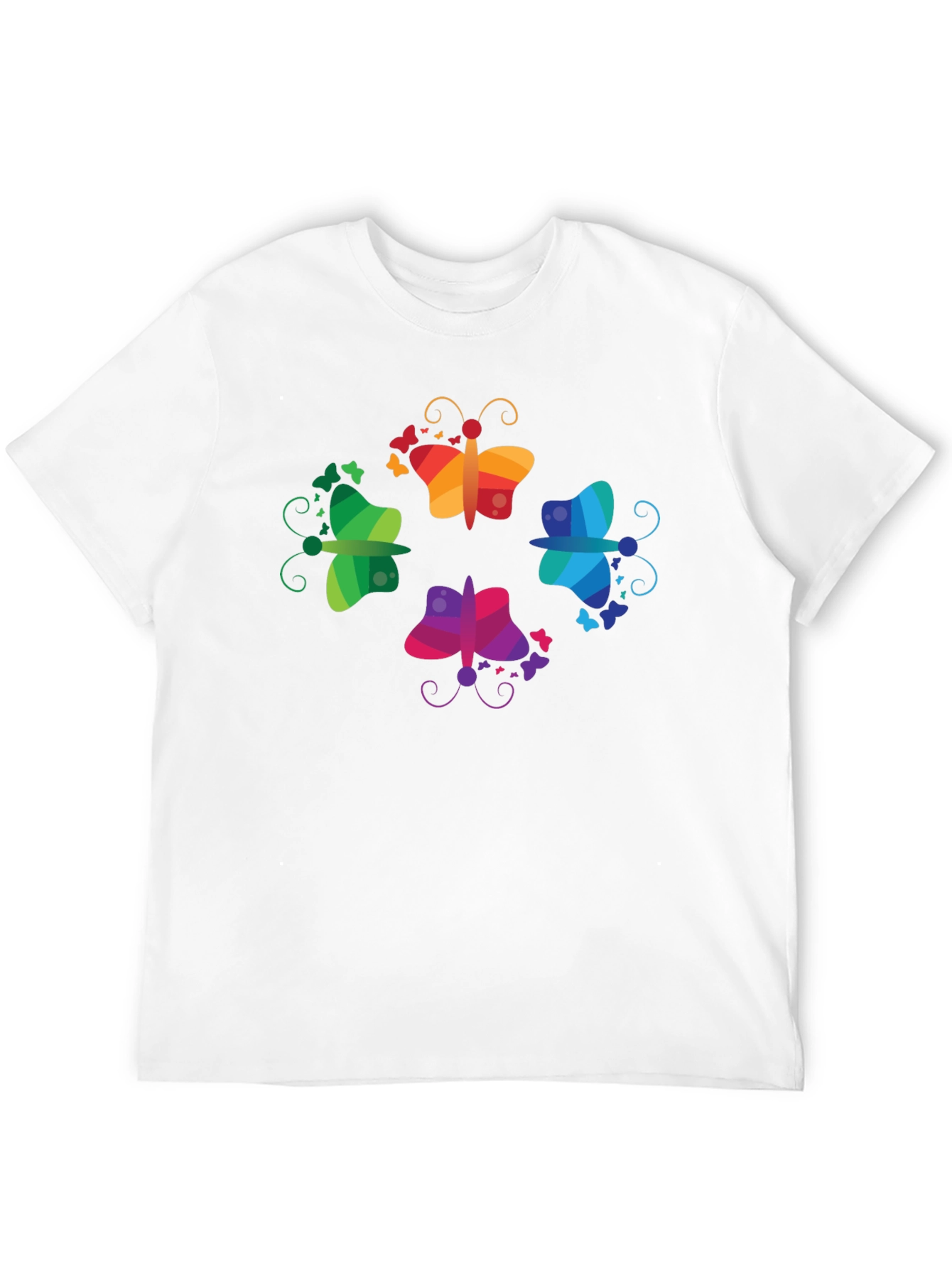 Rainbow Butterfly Graphic Tee - Fun & Vibrant