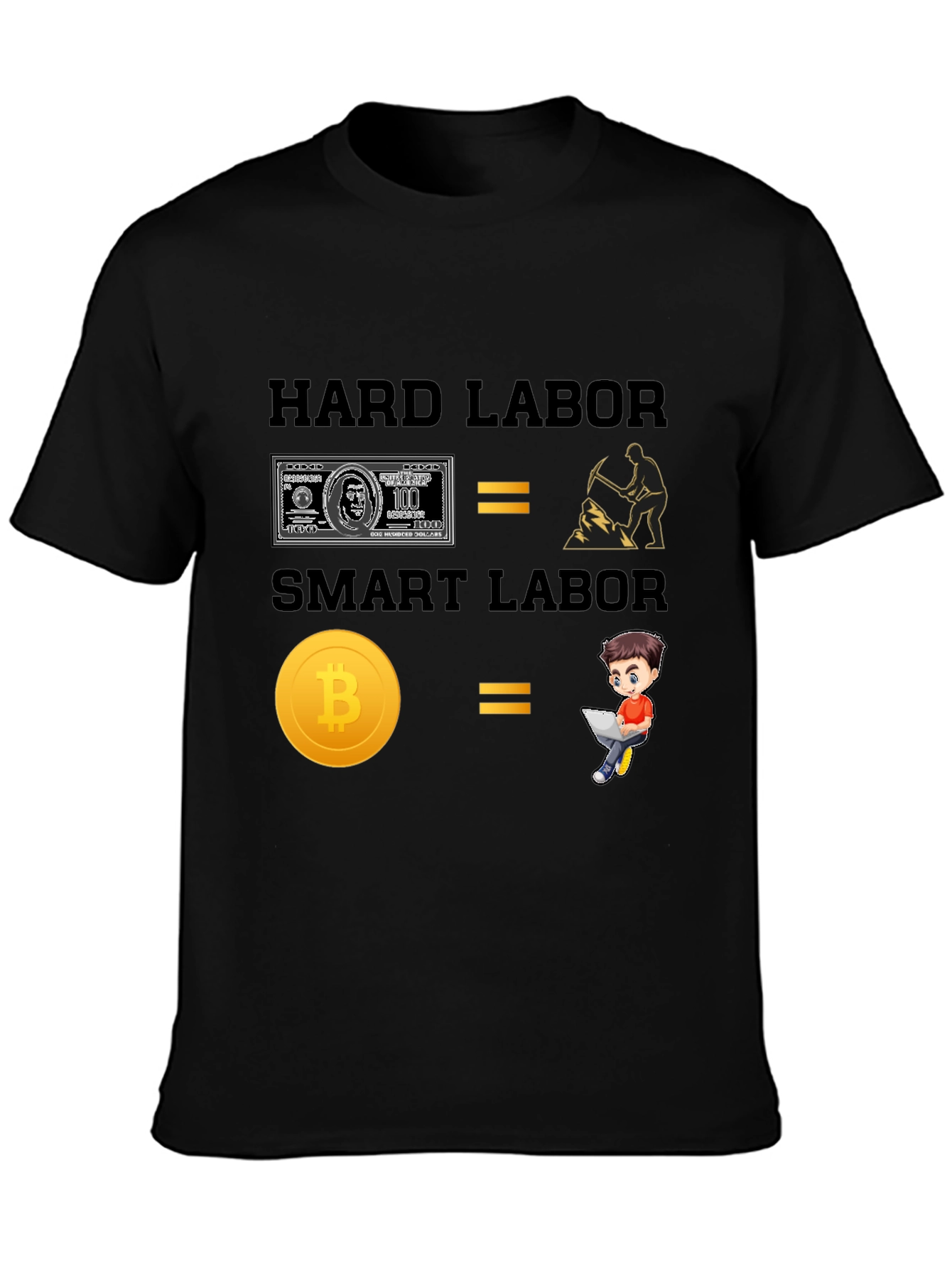 Hard Labor vs Smart Labor Bitcoin T-Shirt