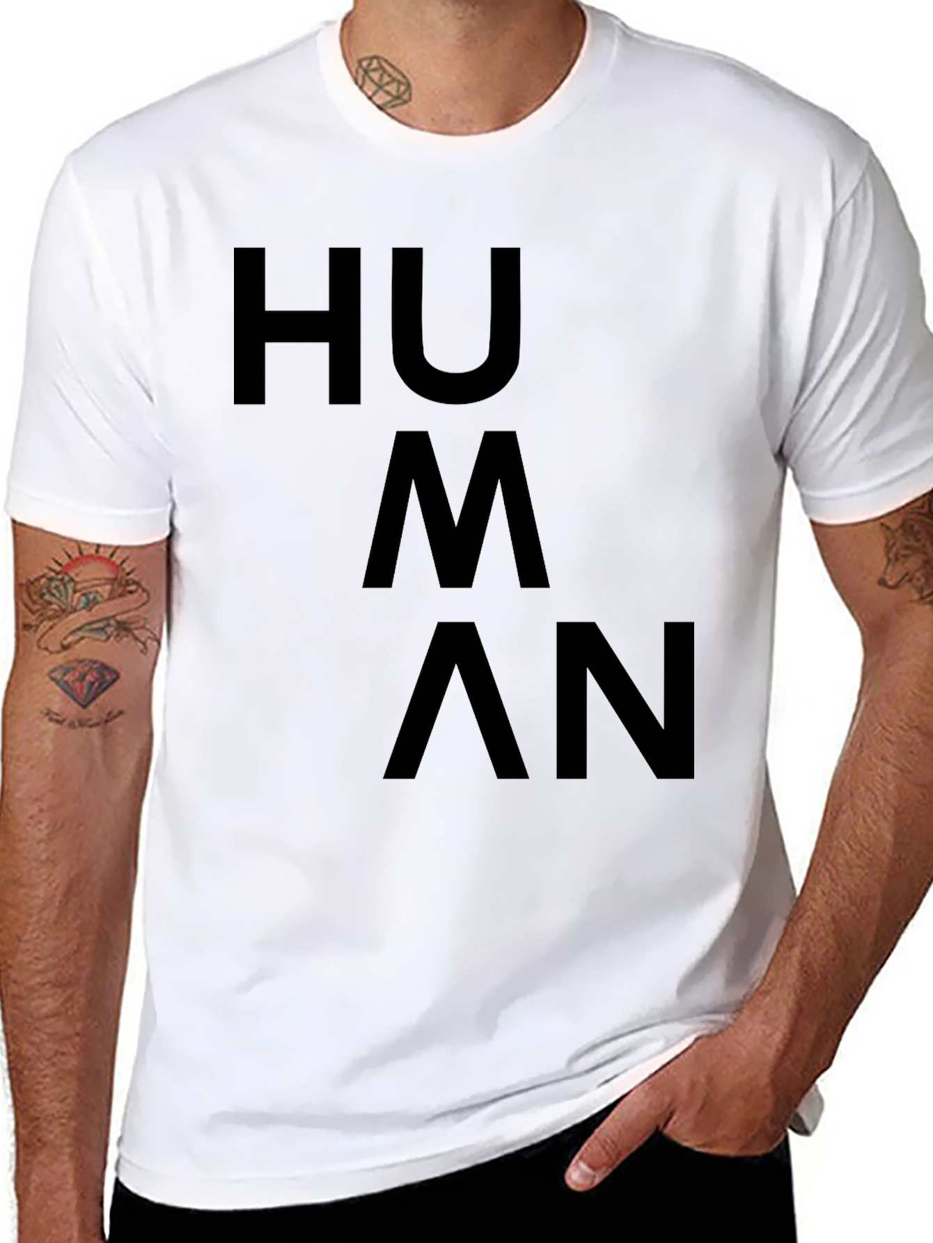 HUMAN Statement Tee - Bold & Simple Graphic Shirt