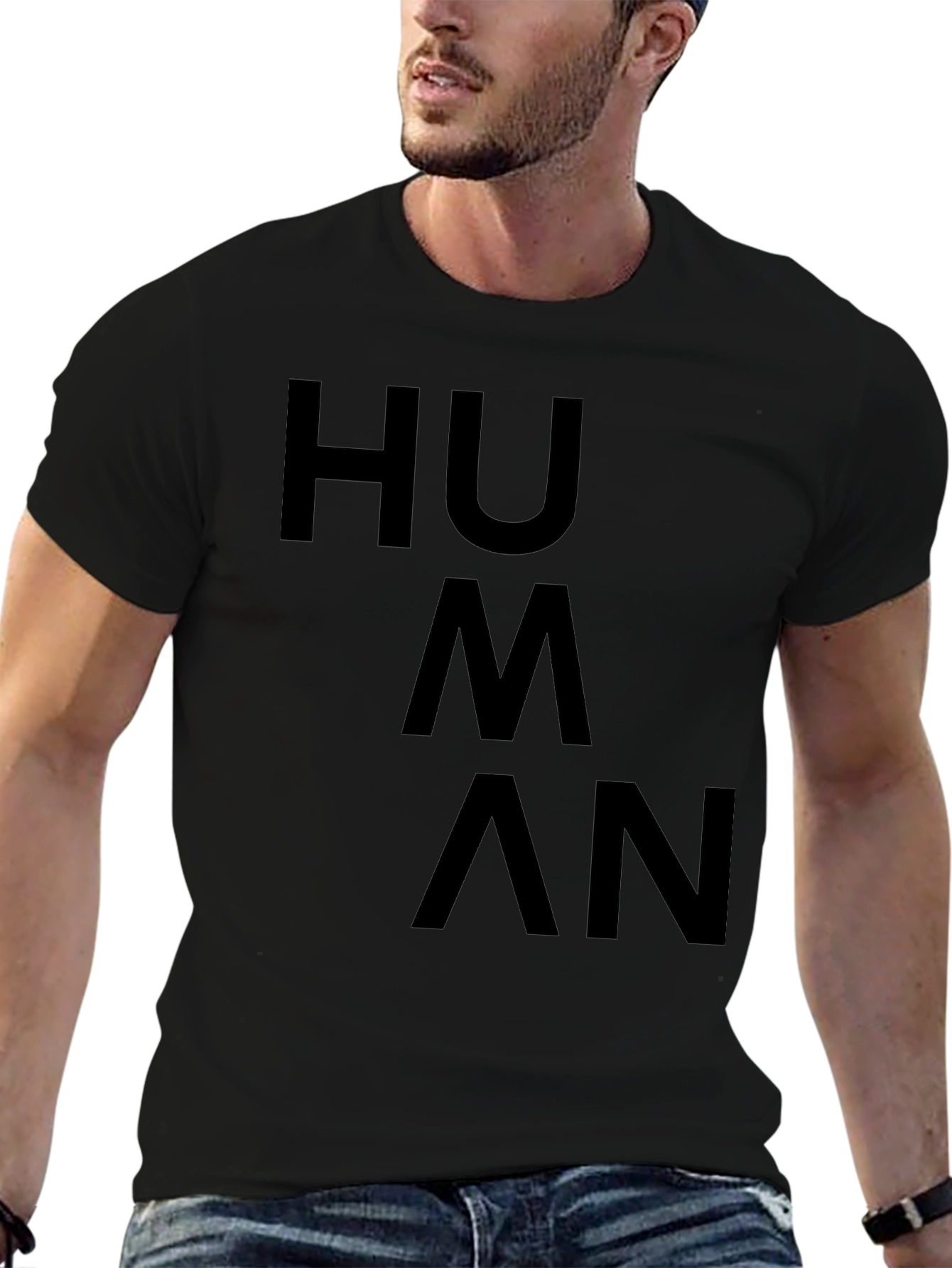 HUMAN Statement Tee - Bold & Simple Graphic Shirt