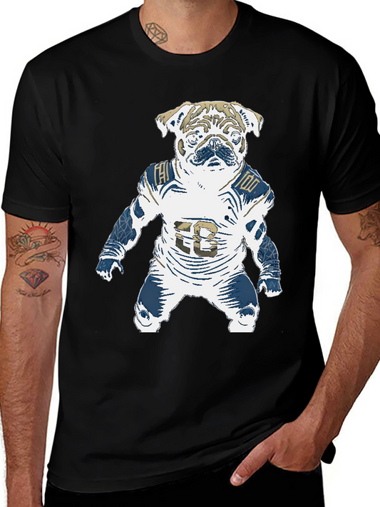 Football Pug T-Shirt - Unique Dog Lover Design