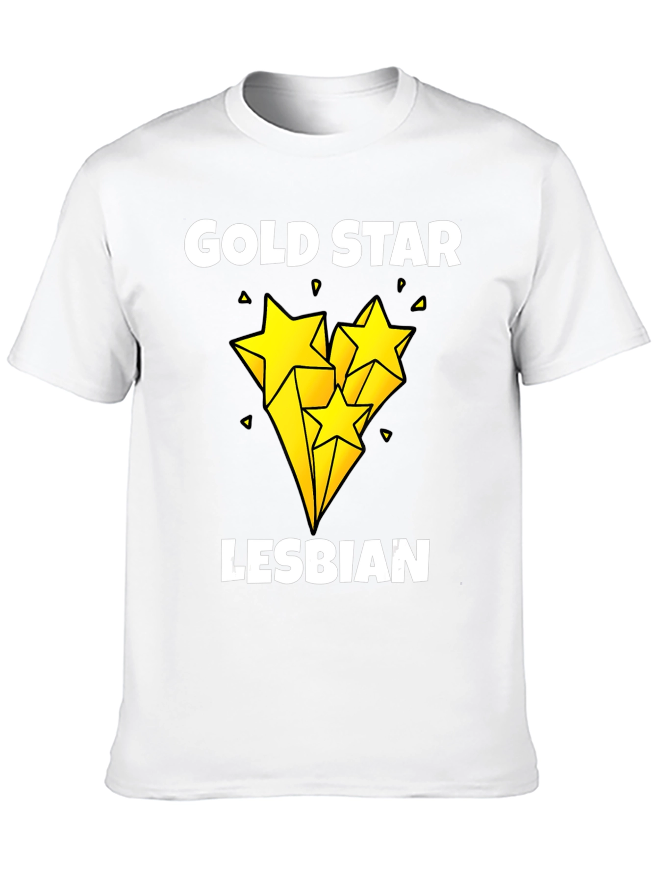 Gold Star Lesbian Pride Graphic Tee - Black