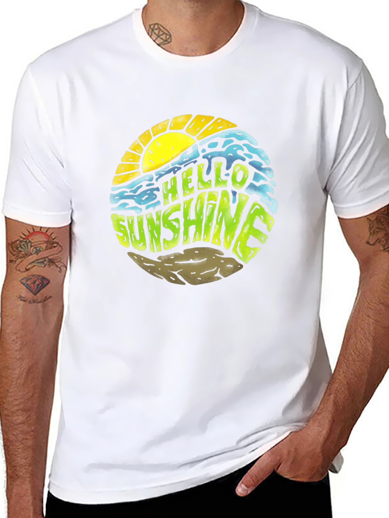 Hello Sunshine Graphic Tee - Black