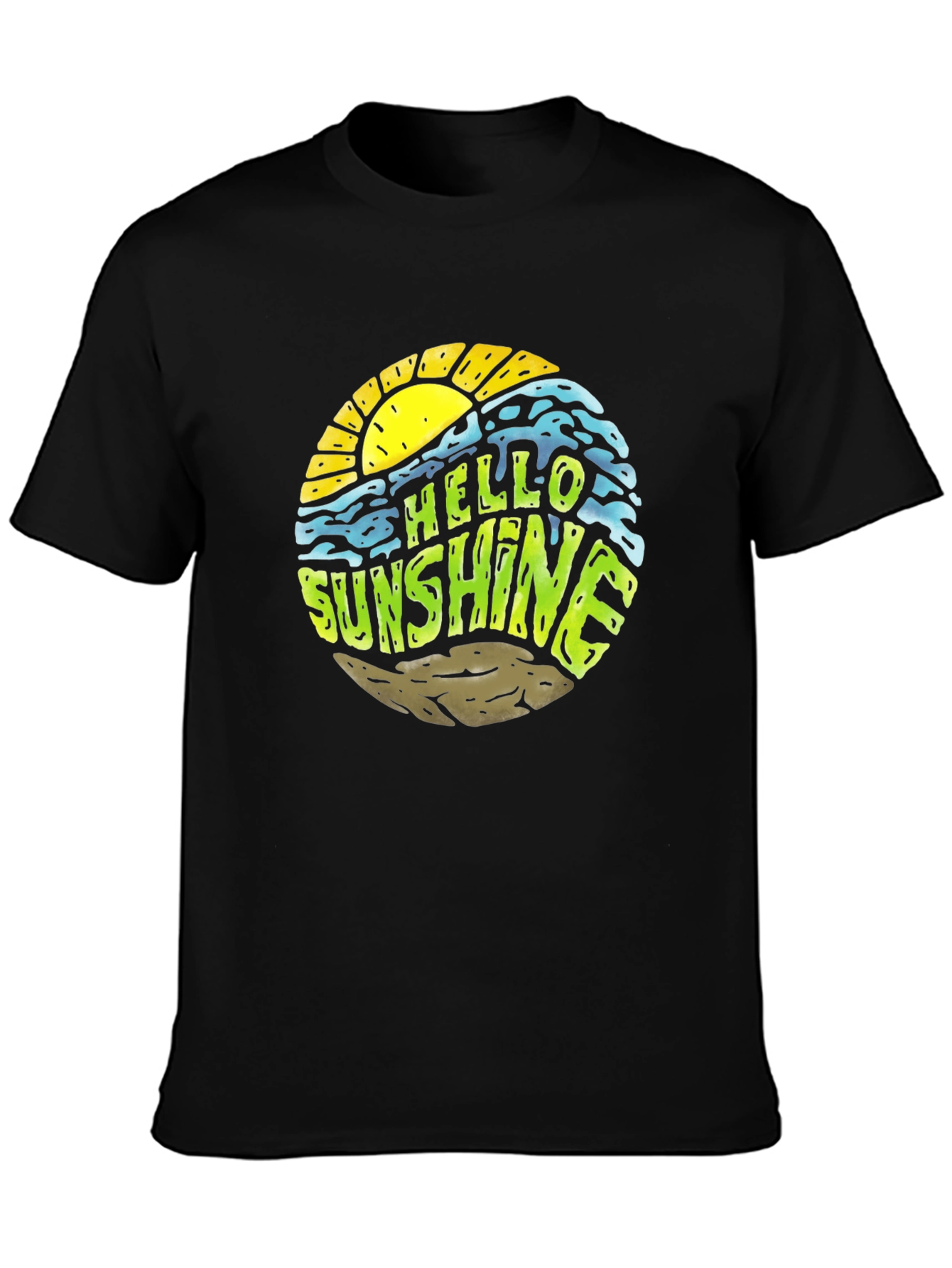 Hello Sunshine Graphic Tee - Black